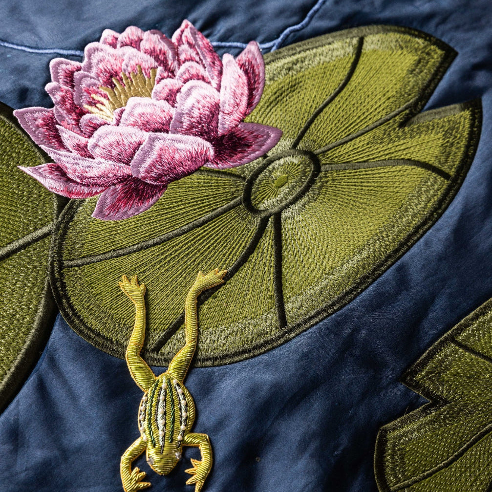 Embroidered Serenity: Bespoke Interior Art