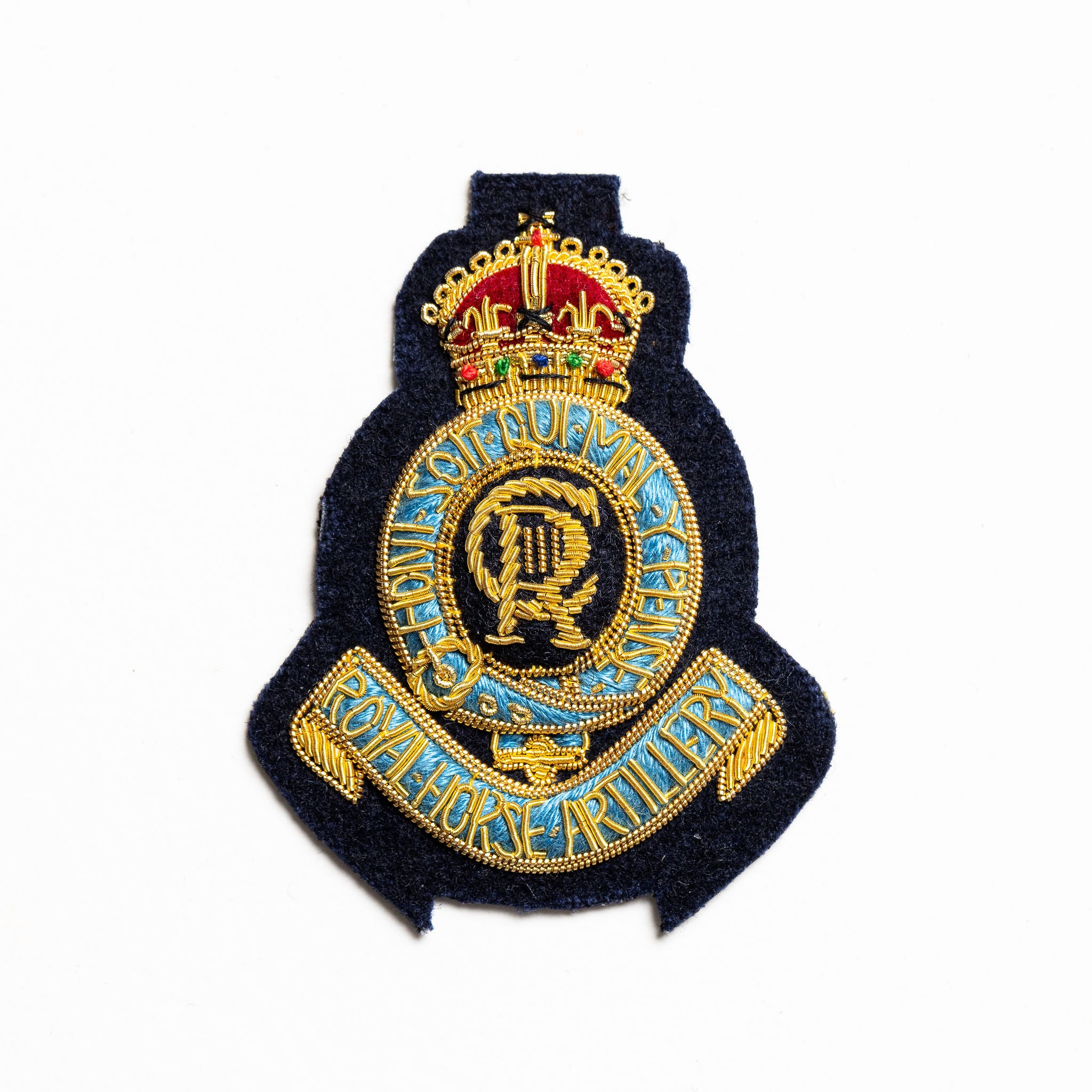 1st Royal Horse Artillery Beret Badge on Ex Dark Navy with Kings Crown