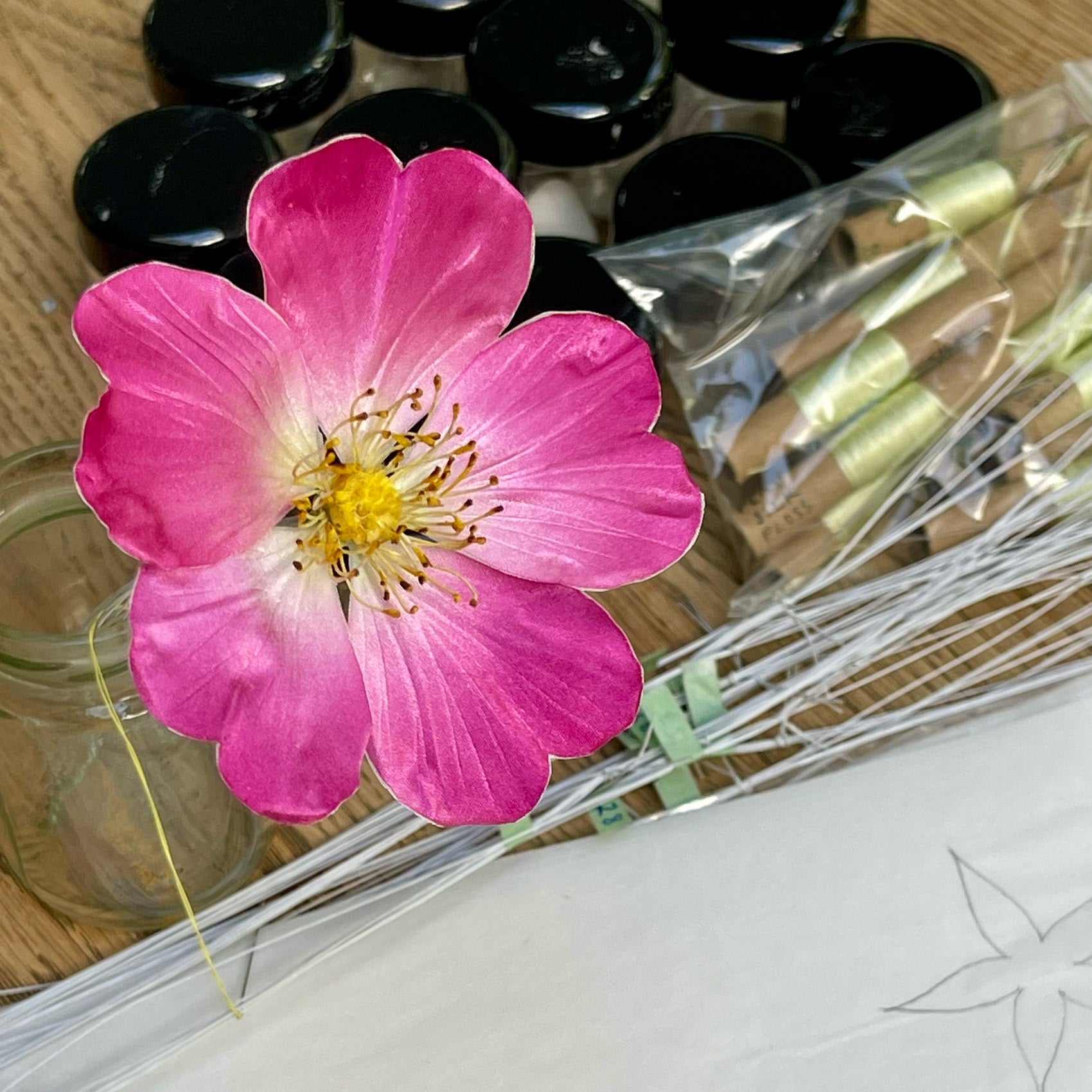 Anne Tomlin Guest Tutor Hand Embroidery Course 'Making Silk Flowers'