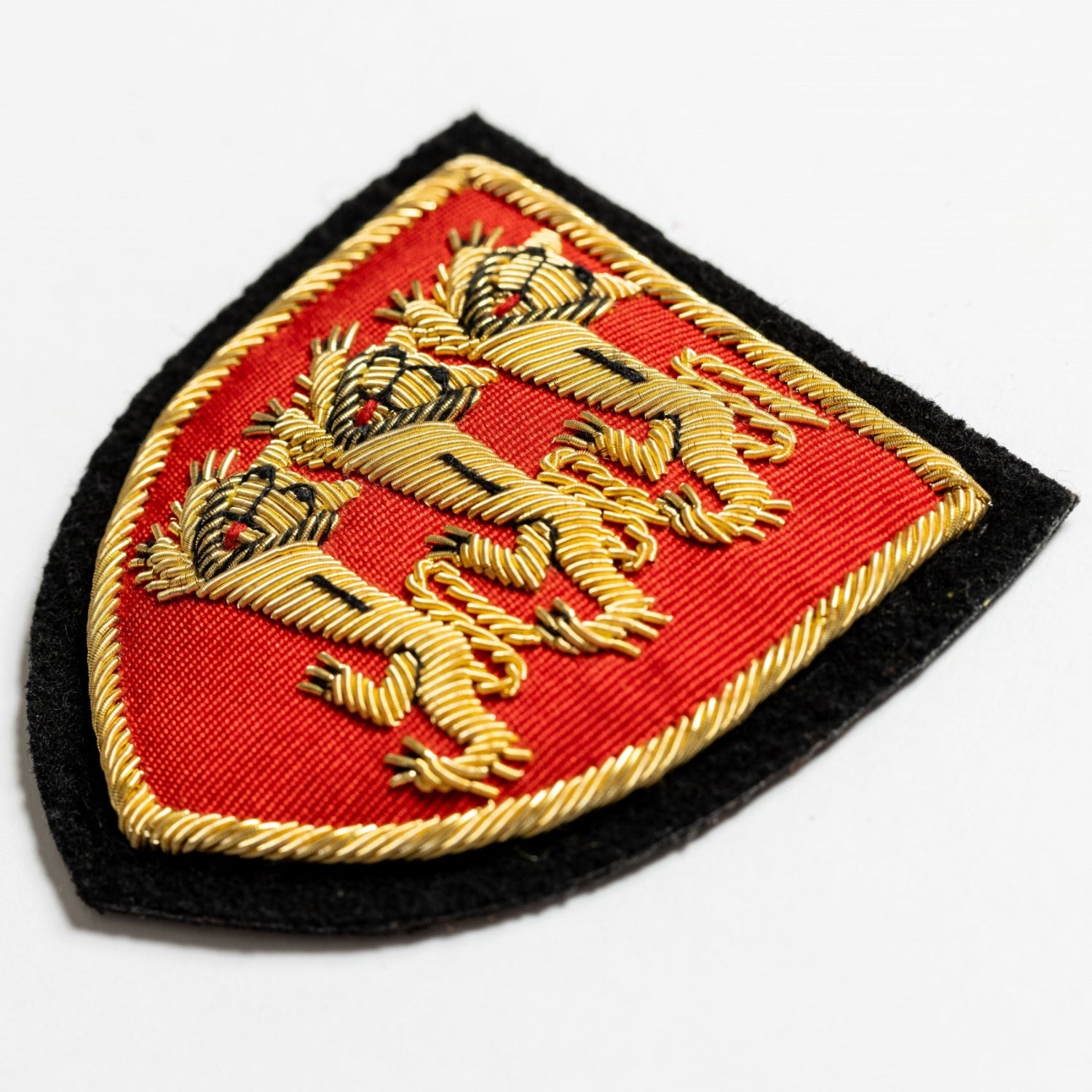 Arms of Plantagenet - Three Lions Hand Embroidered Blazer Badge