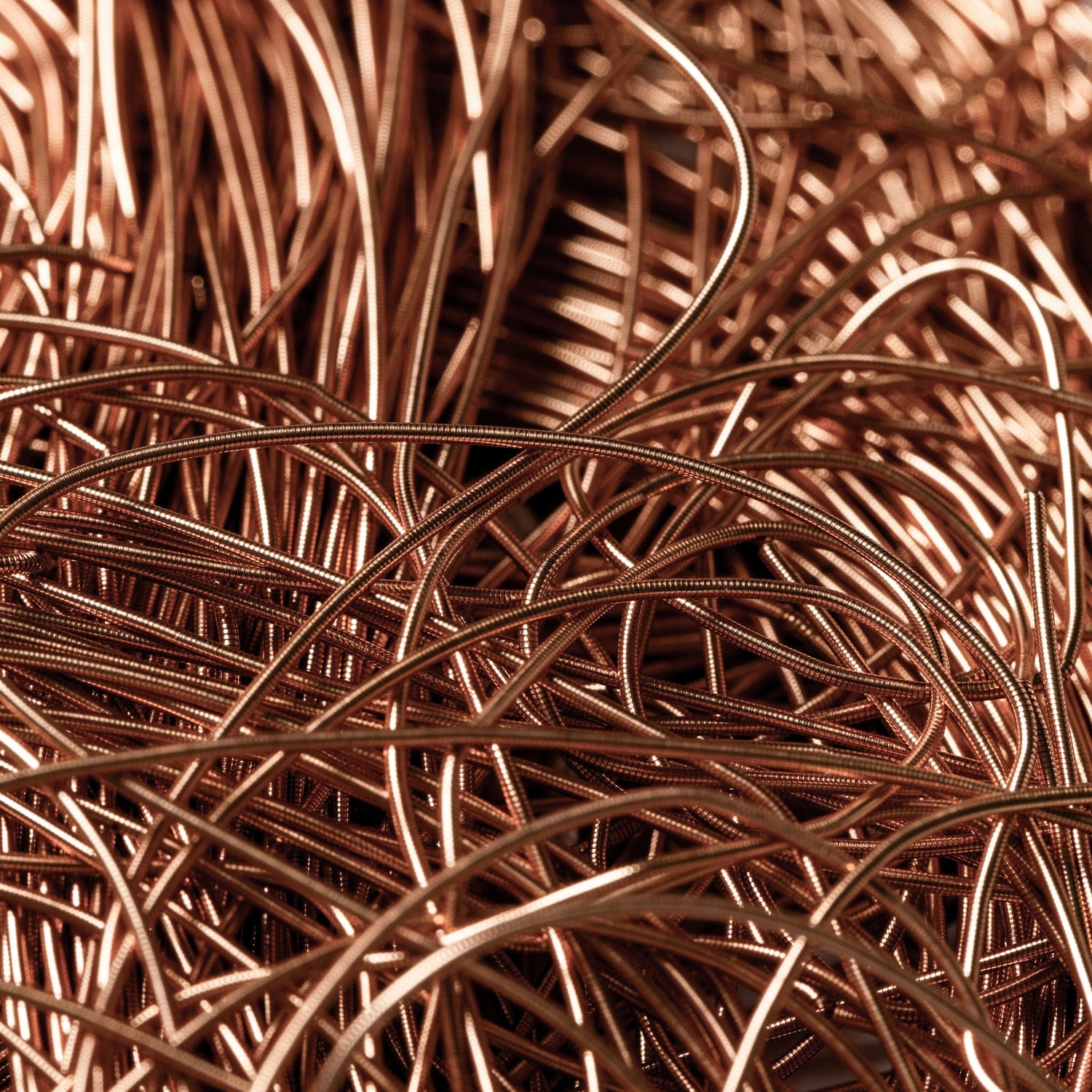 Copper Smooth Goldwork Embroidery Bullion Close Up