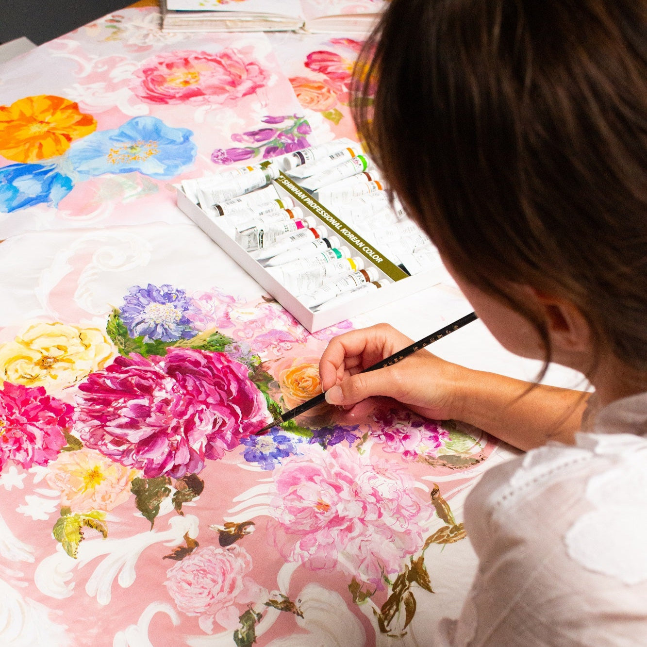 Charlotte Gaunt Guest Tutor Painting Course - Botanical Silk Painting for Fashion