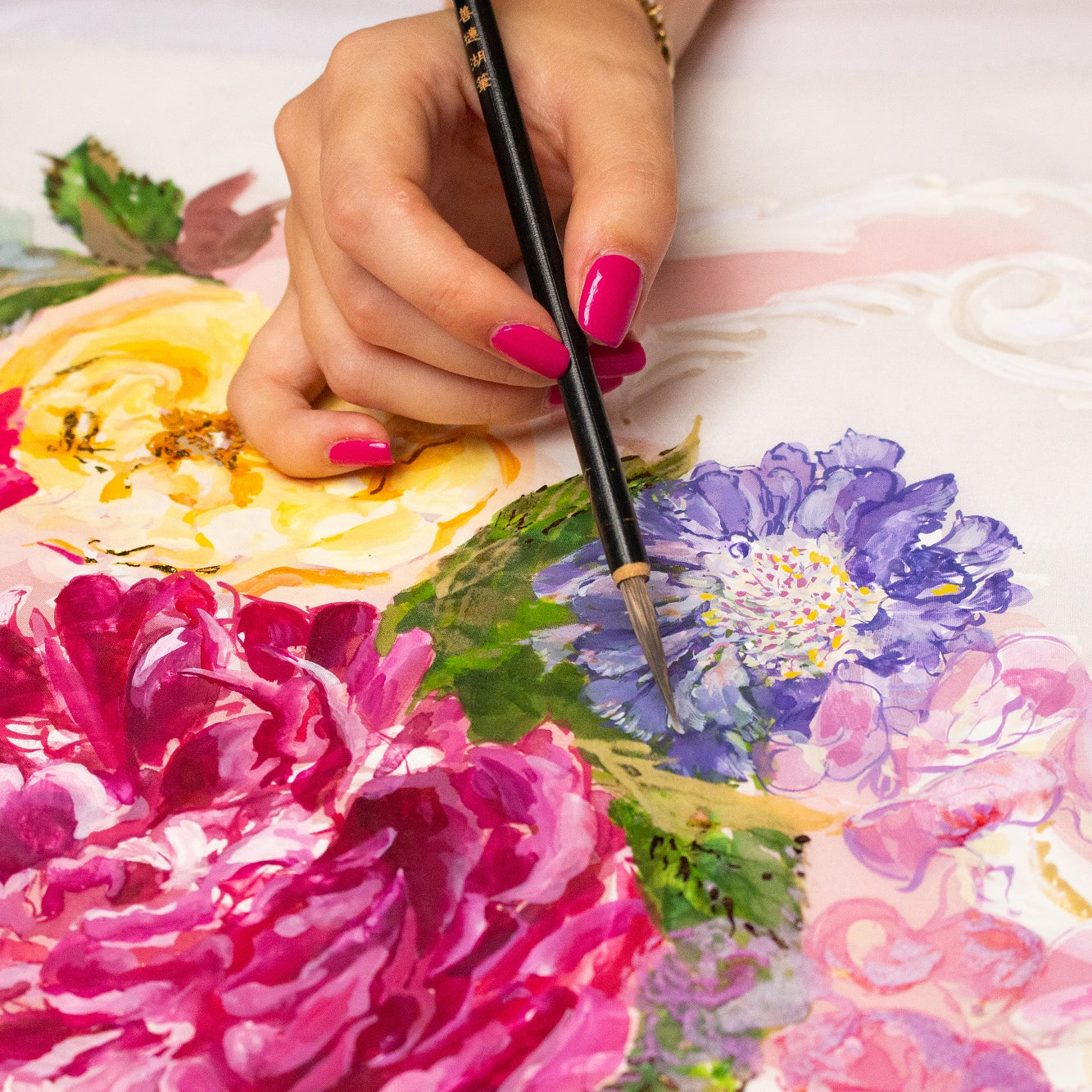 Charlotte Gaunt Guest Tutor Painting Course - Botanical Silk Painting for Fashion