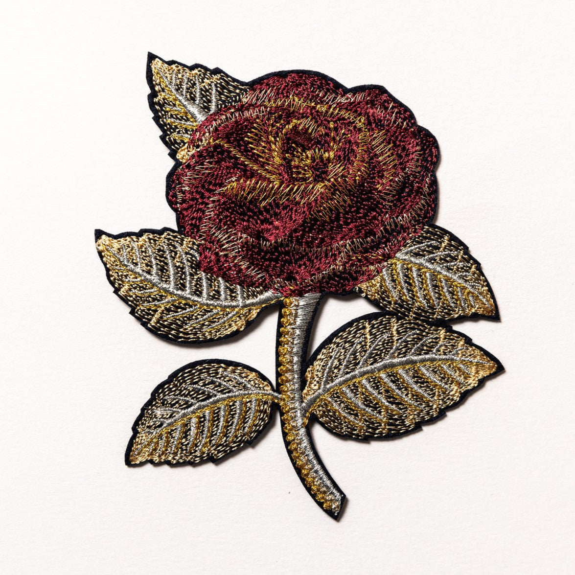 Classic Machine Embroidered Patch Collection - Classic Rose Patch