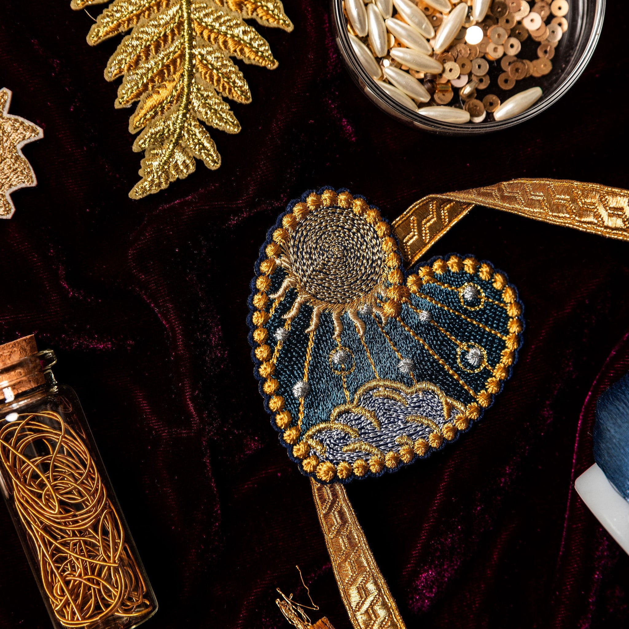 Classic Machine Embroidered Patch Collection - The Astrologers Heart Patch