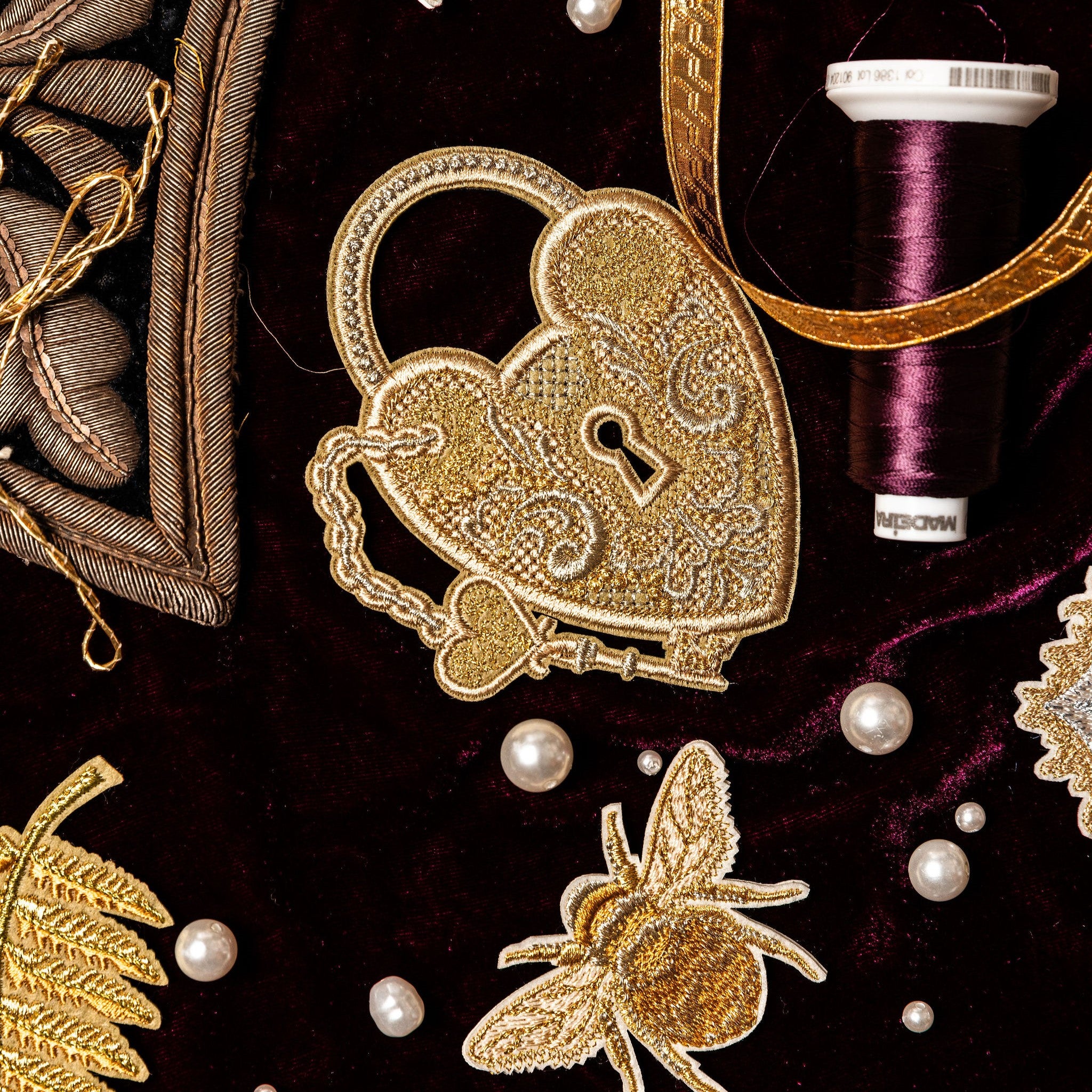 Classic Machine Embroidered Patch Collection - The Padlock Patch