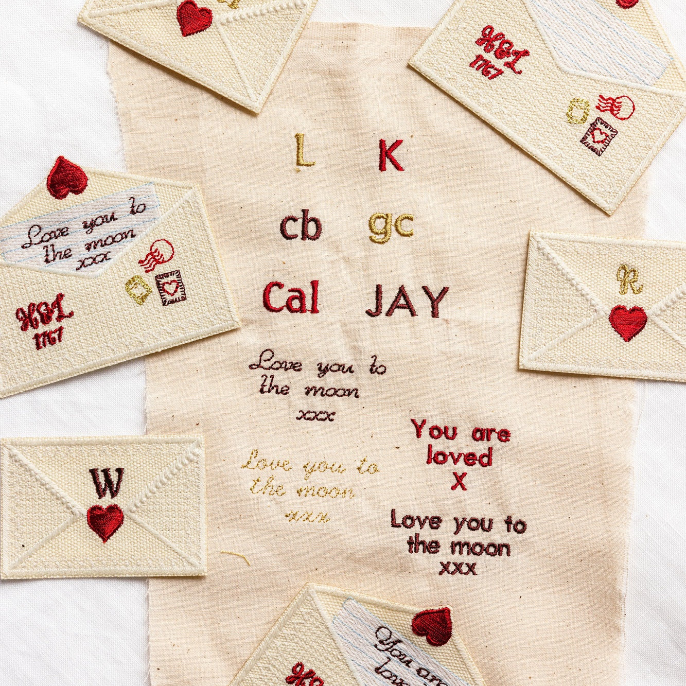 Embroidered Envelope Patches - Valentines Collection 2026