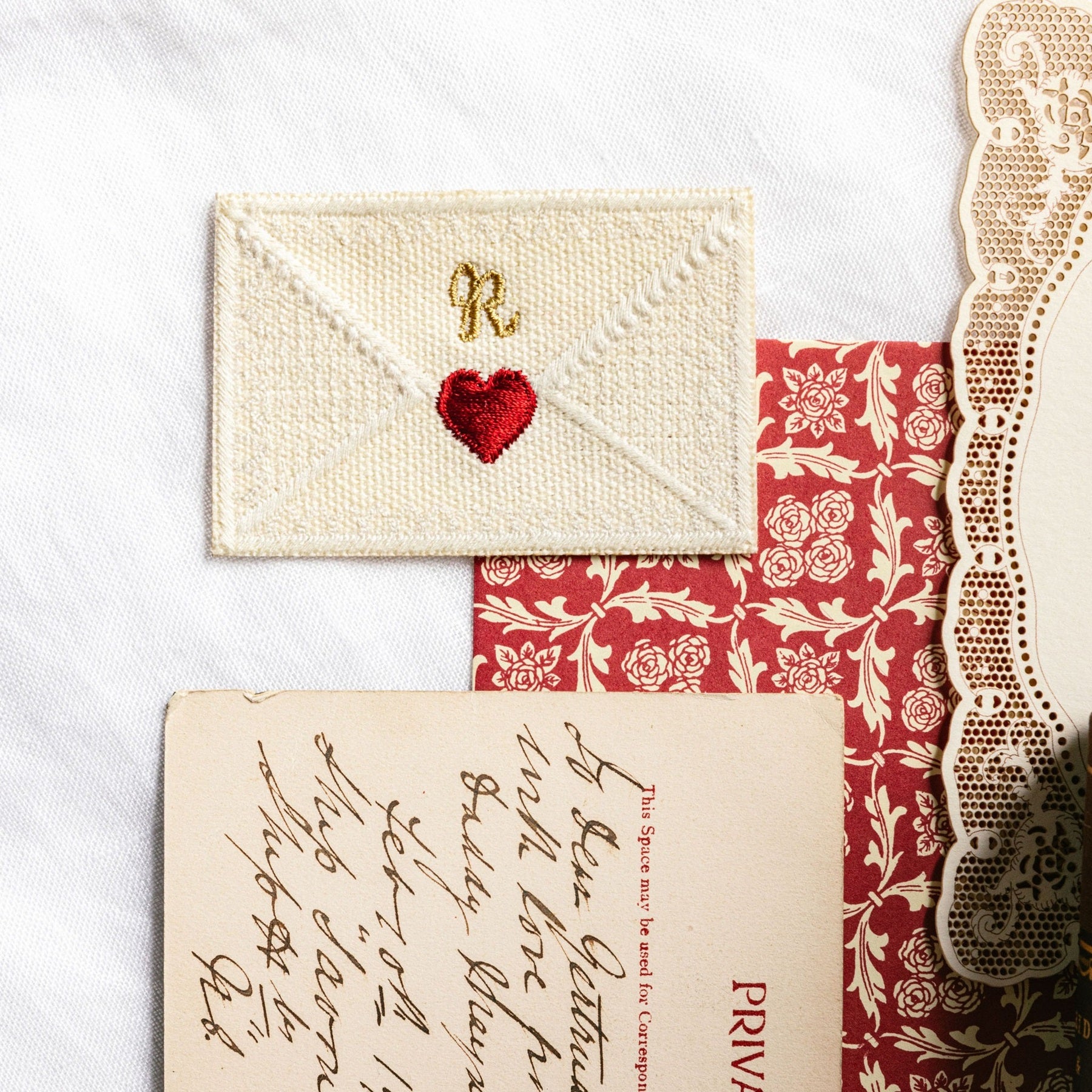 Embroidered Sealed with a Kiss Envelope Patch - Valentines Collection 2026