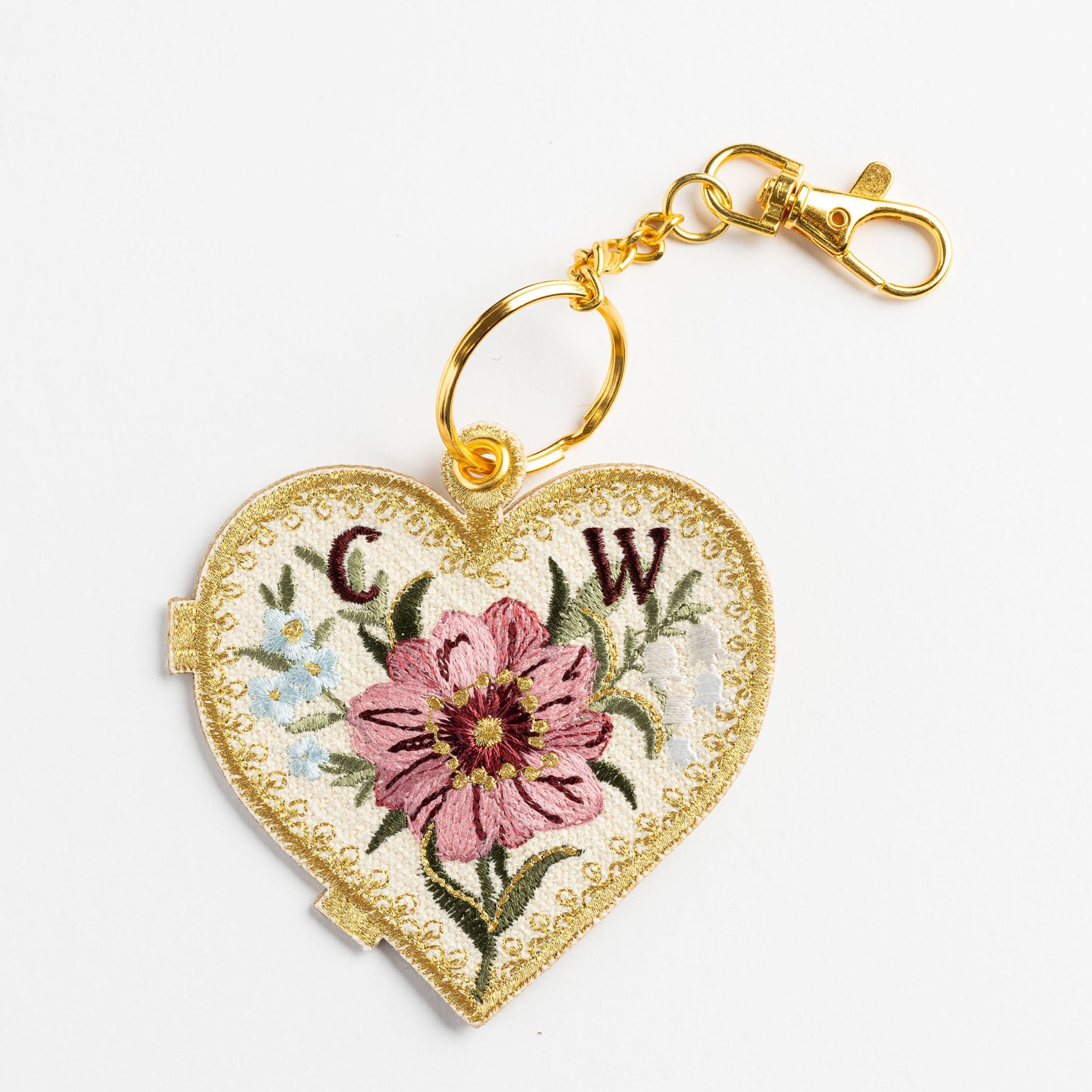 Embroidered Victorian Locket Bag Charm - Valentines Collection 2026