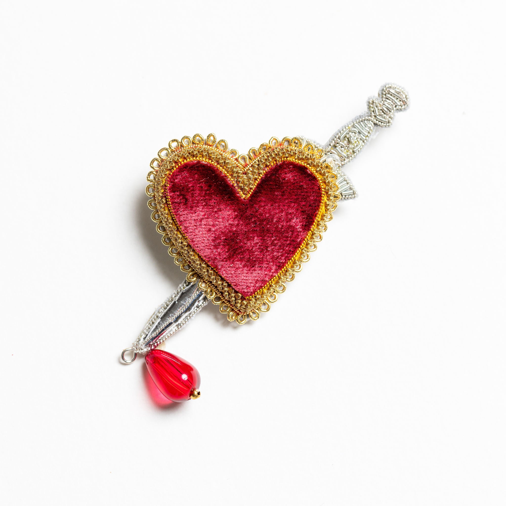 Fairytale Collection - Hand Embroidered Heart and Dagger