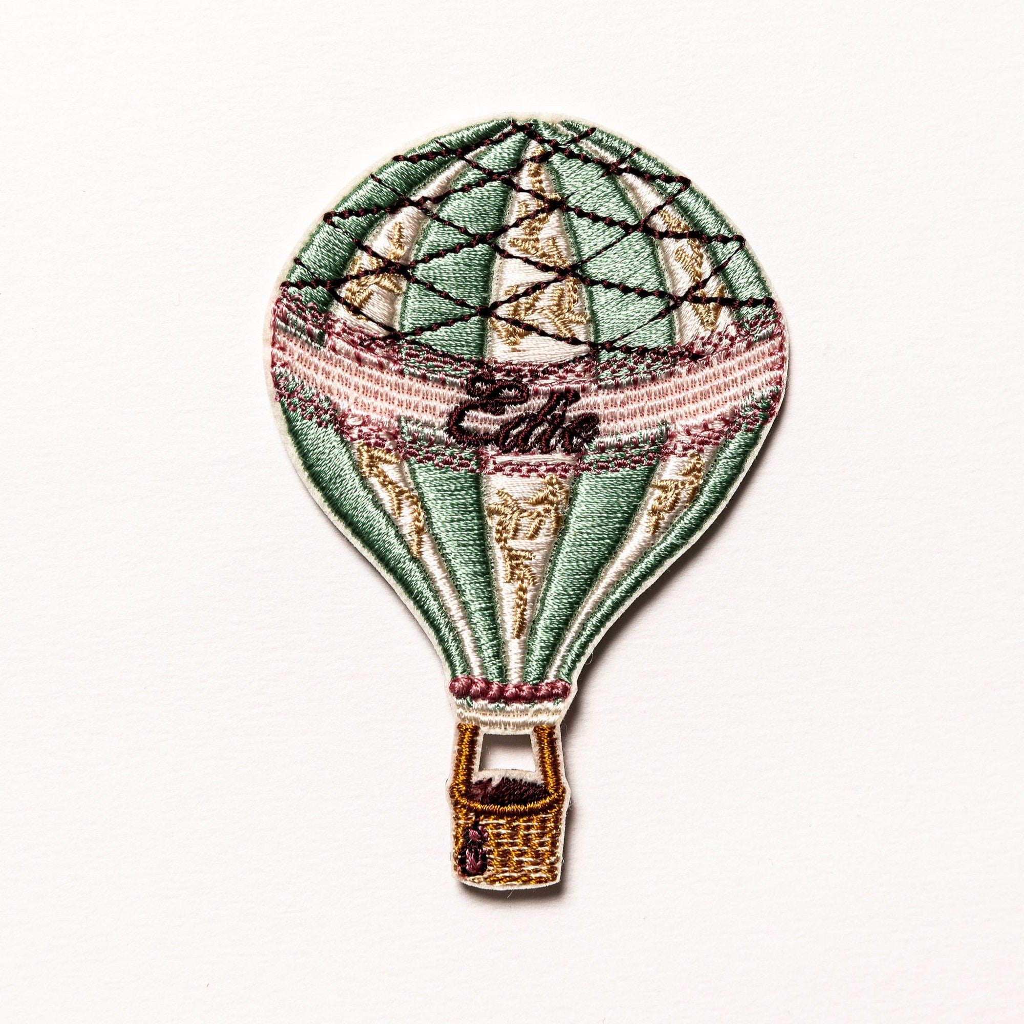 Floral Anthology Collection - Machine Embroidered Hot Air Balloon Patch Personalised Embroidery
