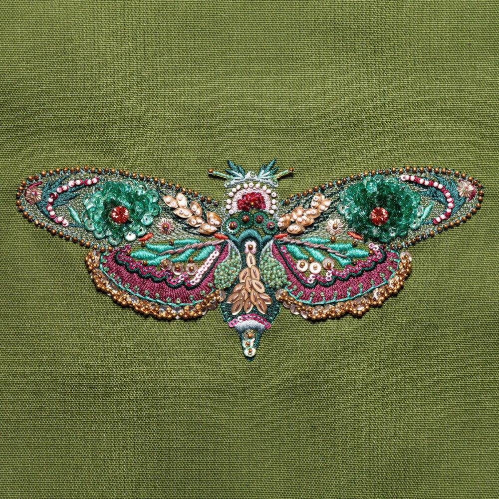 Floral Anthology Collection - Ornamental Moth Goldwork and Embellishment Embroidery Kit