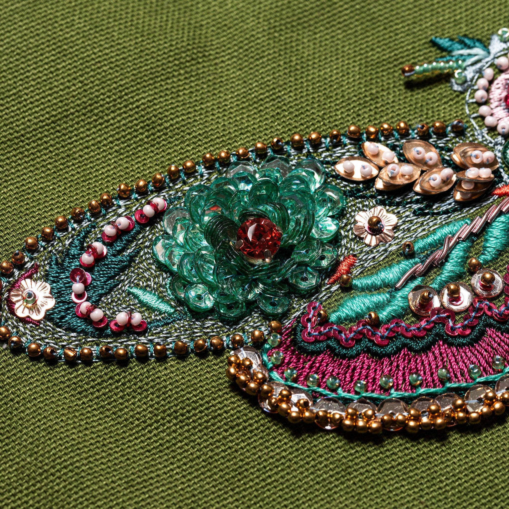 Floral Anthology Collection - Ornamental Moth Goldwork and Embellishment Embroidery Kit