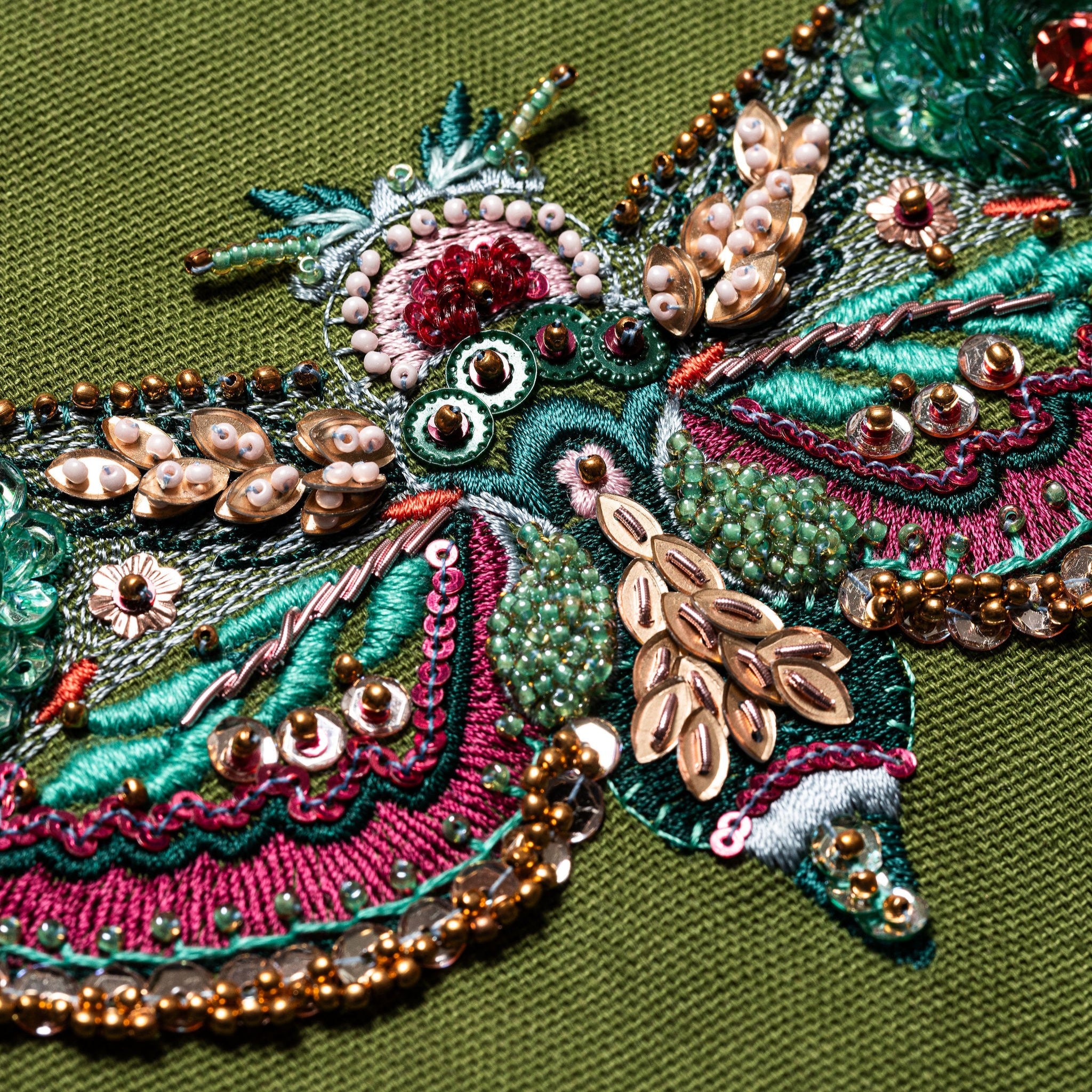 Floral Anthology Collection - Ornamental Moth Goldwork and Embellishment Embroidery Kit