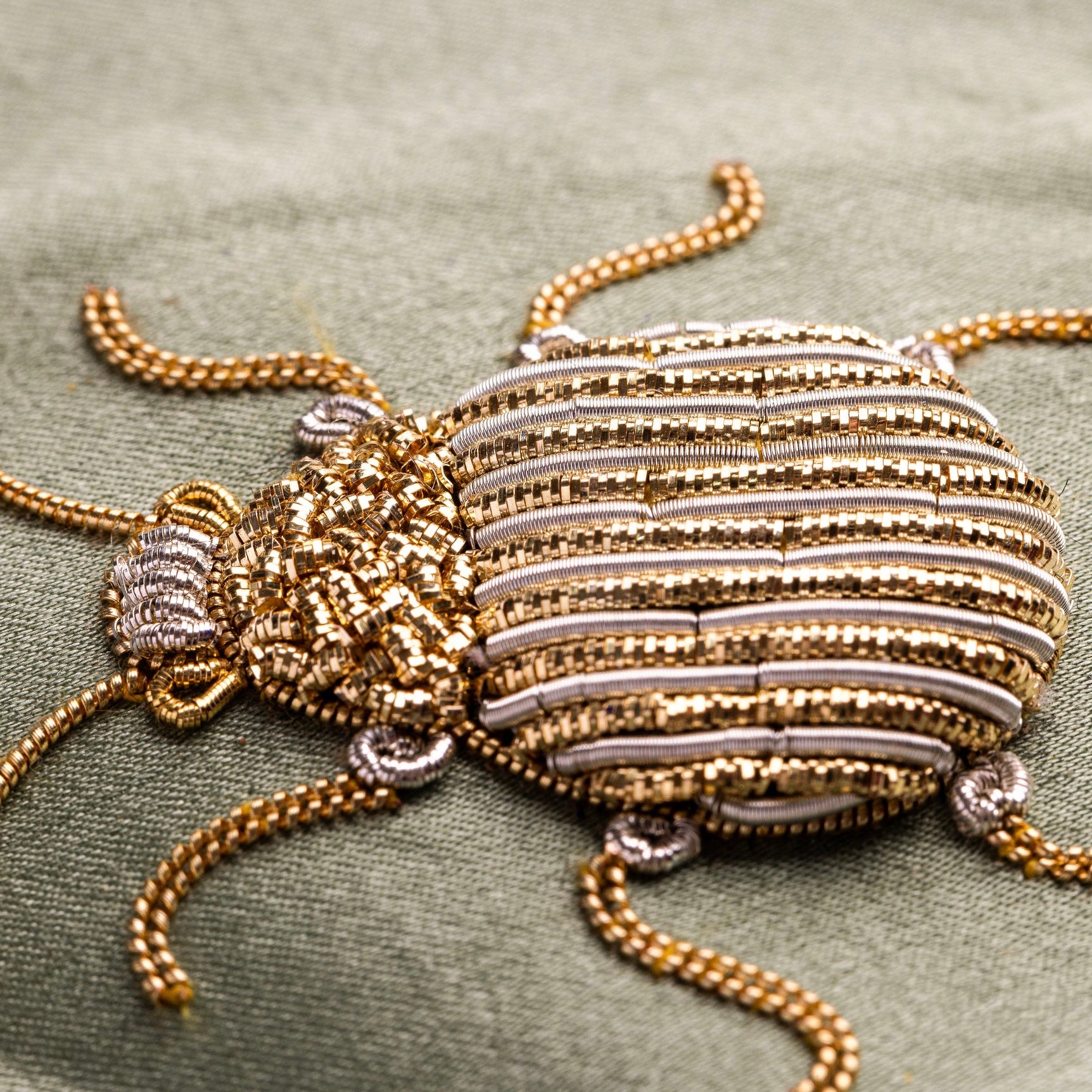 Goldwork Embroidery Taster Course - Golden Beetle