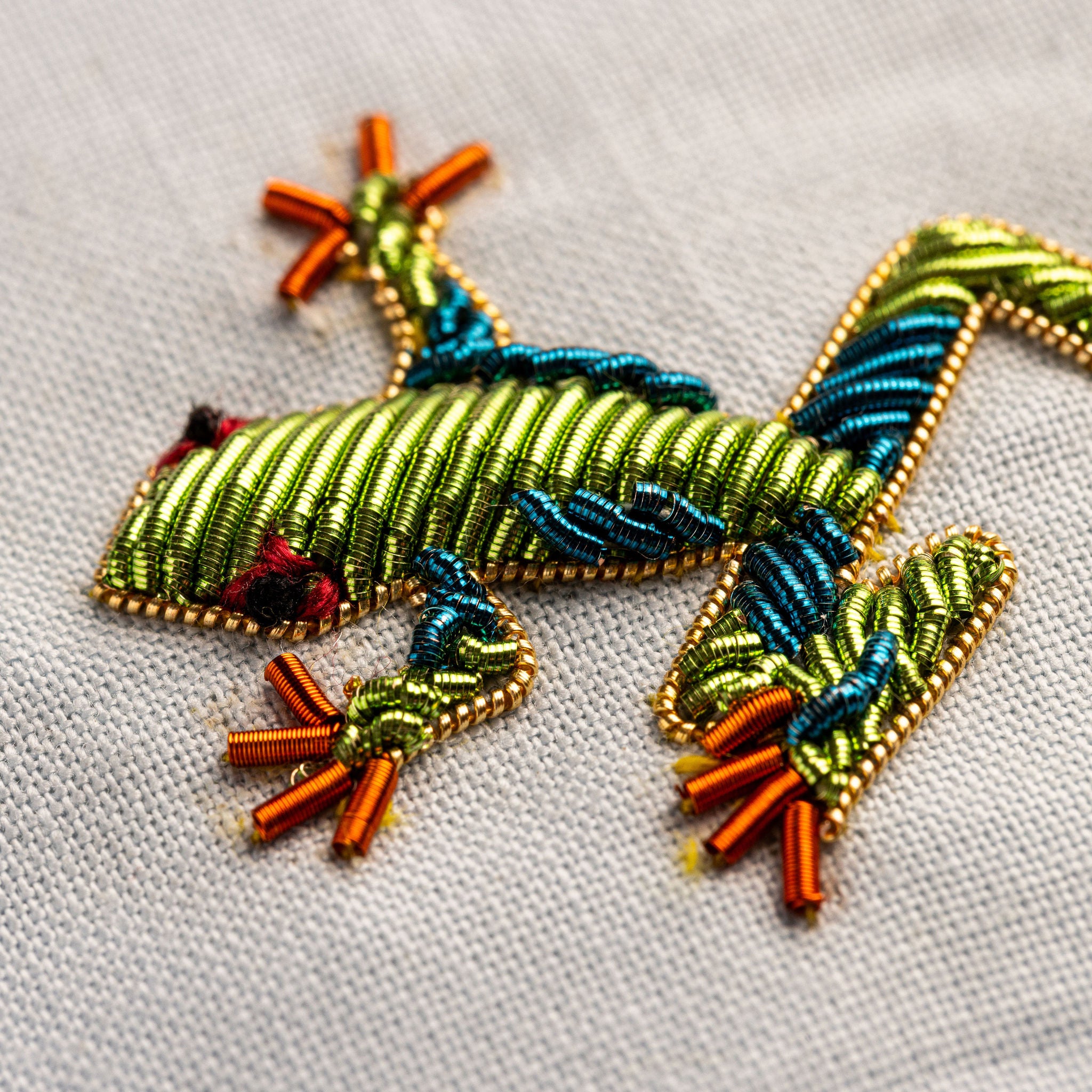 Goldwork Embroidery Taster Course - Tree Frog