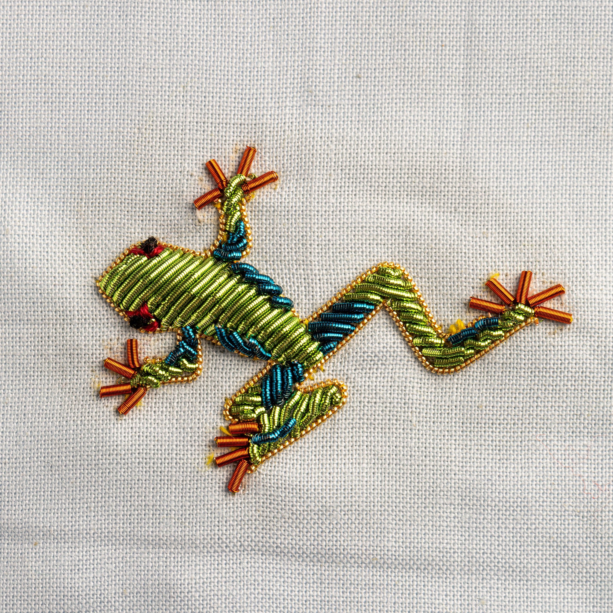 Goldwork Embroidery Taster Course - Tree Frog