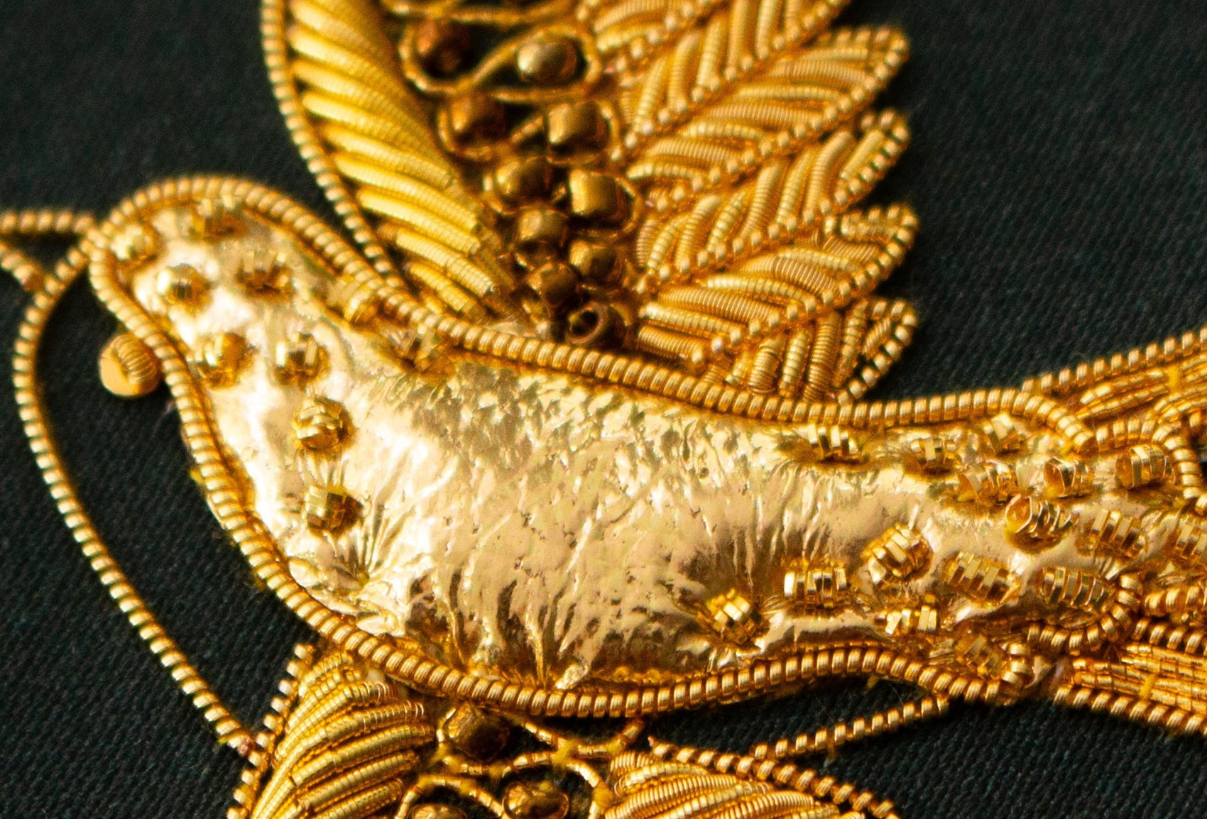 Goldwork Swallow - Hand Embroidery Goldwork Course - Hand and Lock