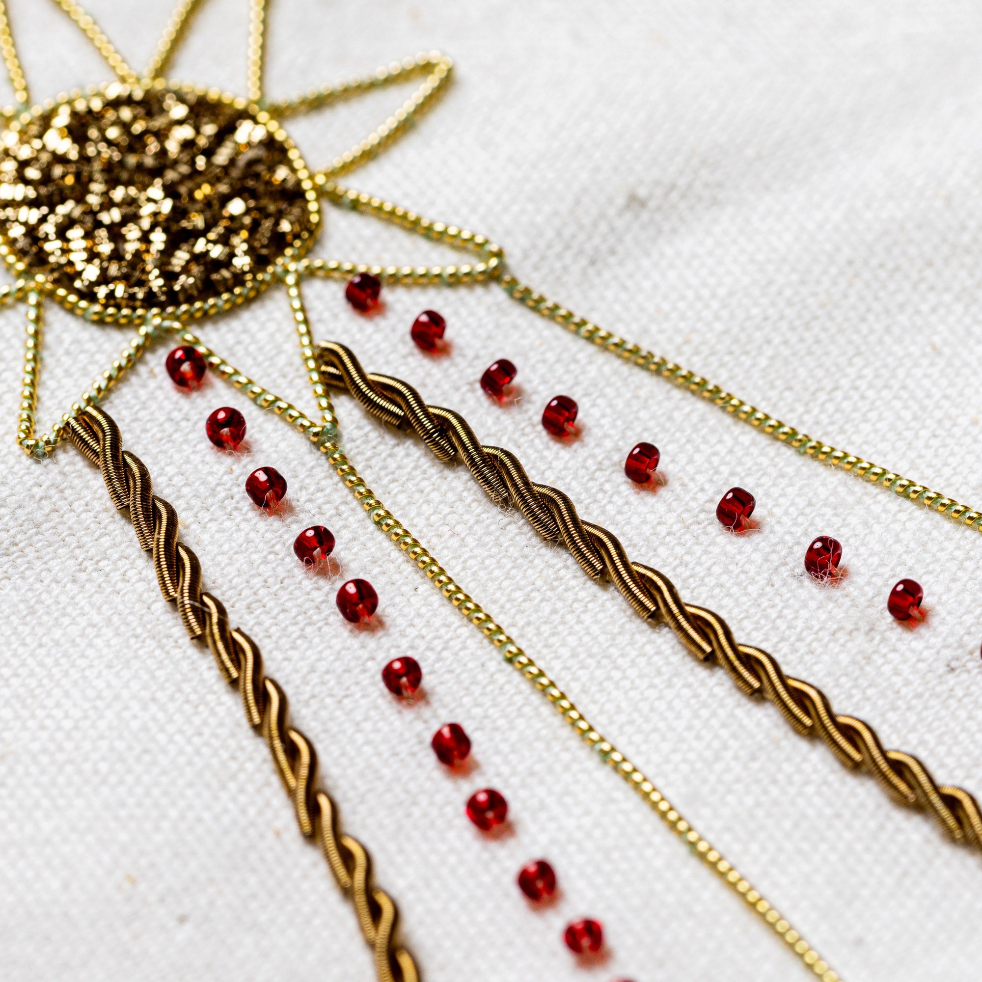 Halleys Comet Embroidery Course with Goldwork and Beading