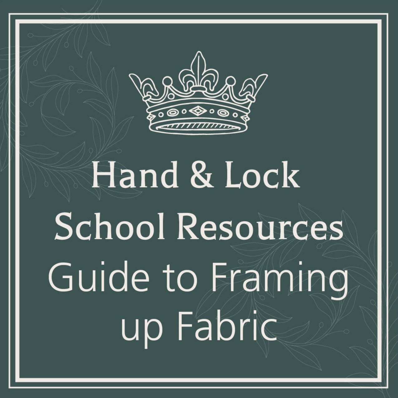Hand & Lock Resources: Guide to Framing up - Free Embroidery Resources