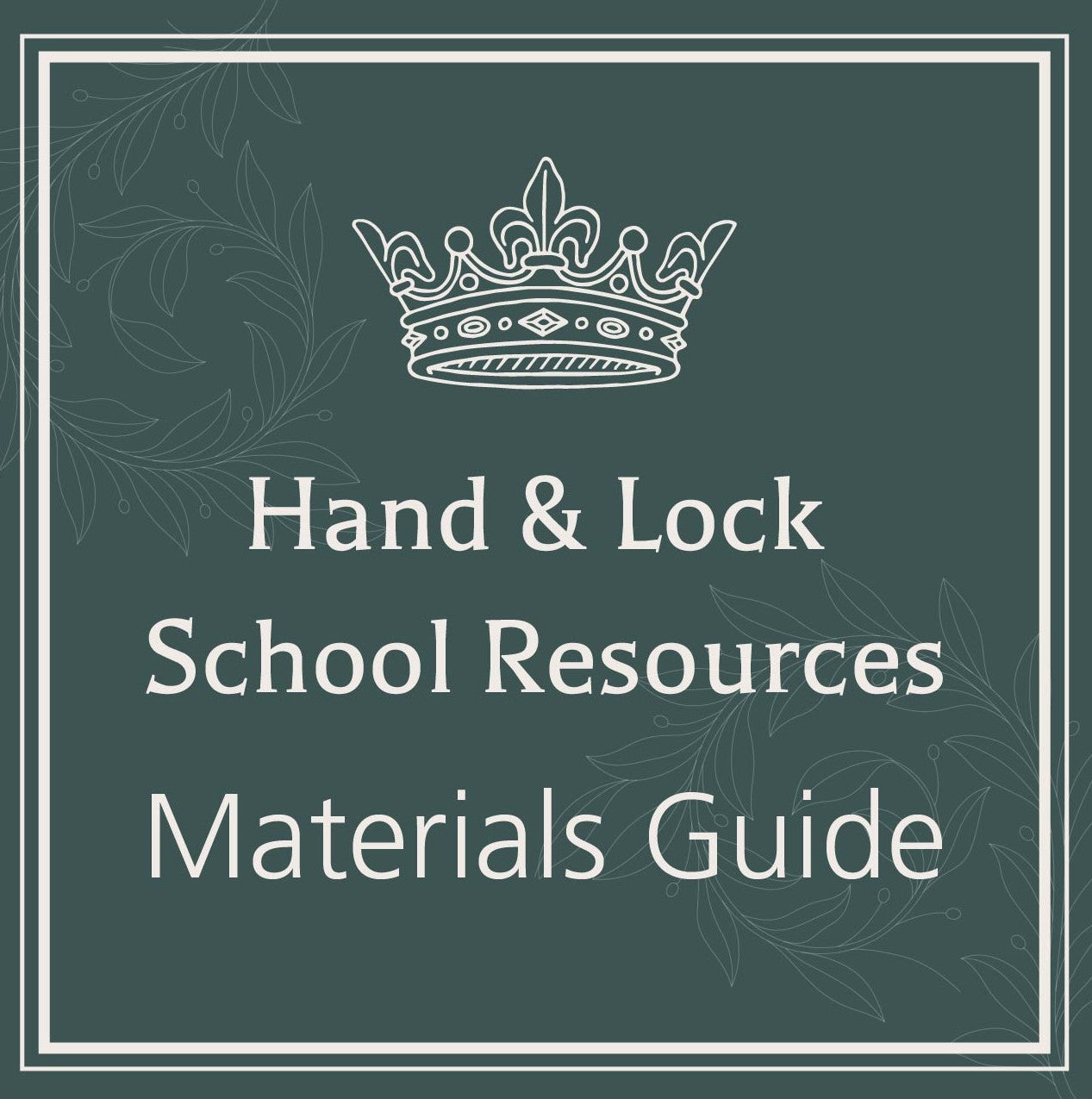 Hand & Lock Resources: Materials Guide - Free Embroidery Resources