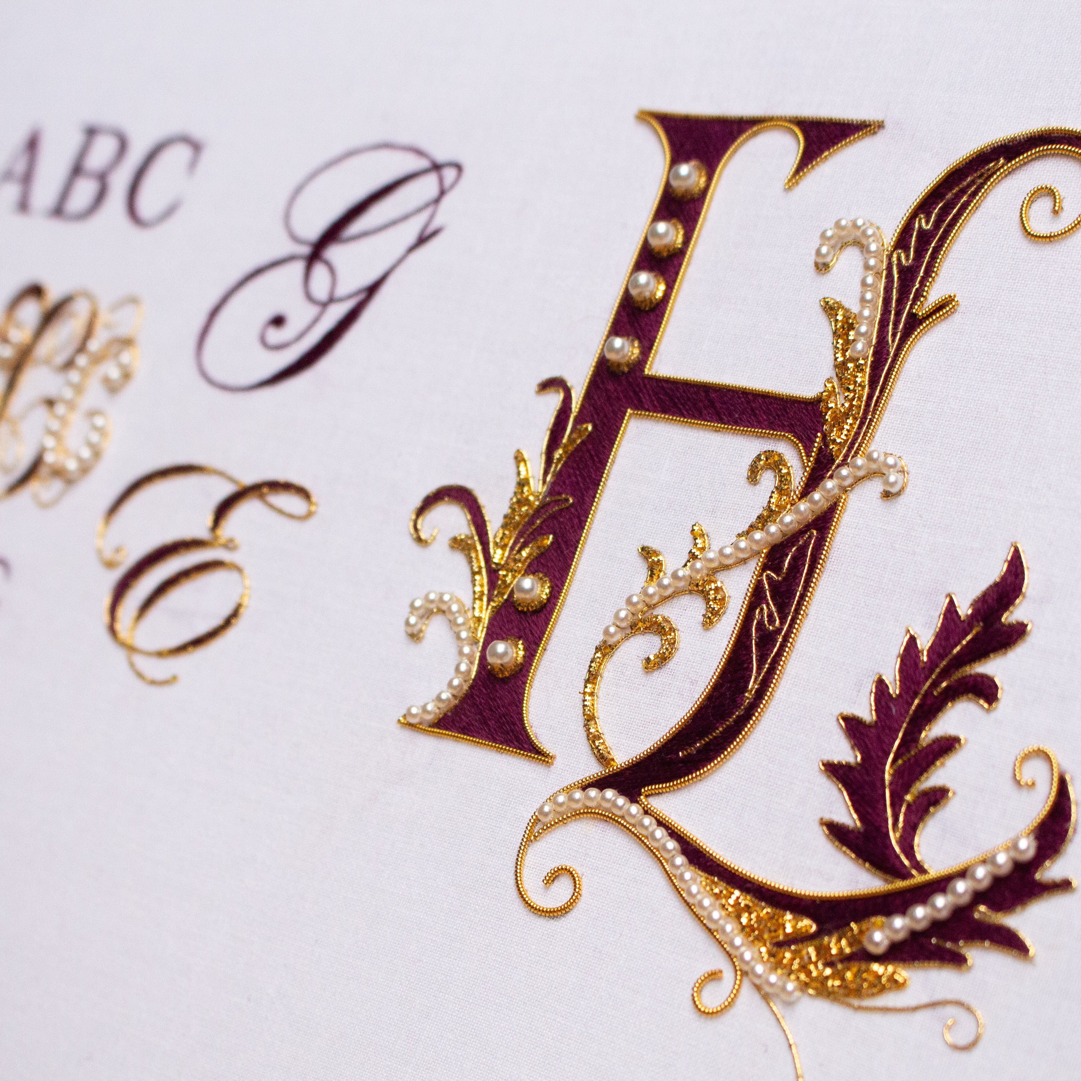 Hand and Lock School Hand Embroidery Course - Contemporary Monogramming