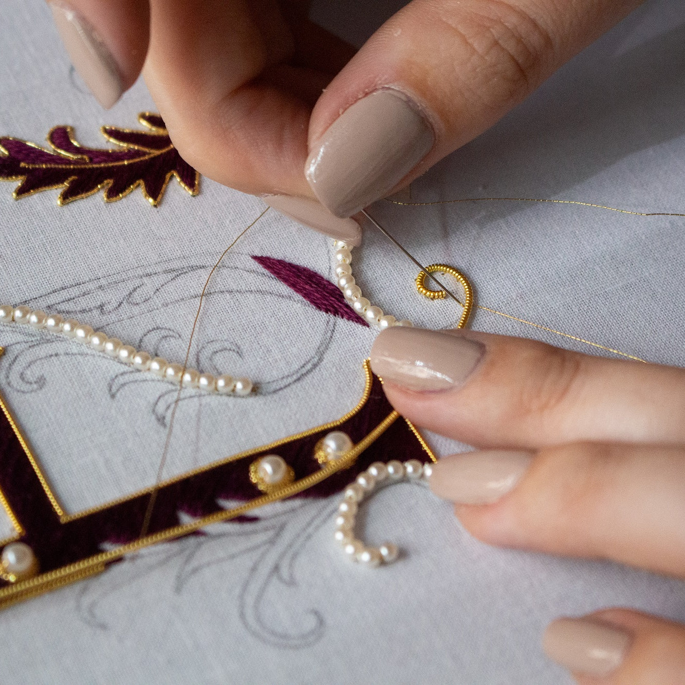 Hand and Lock School Hand Embroidery Course - Contemporary Monogramming