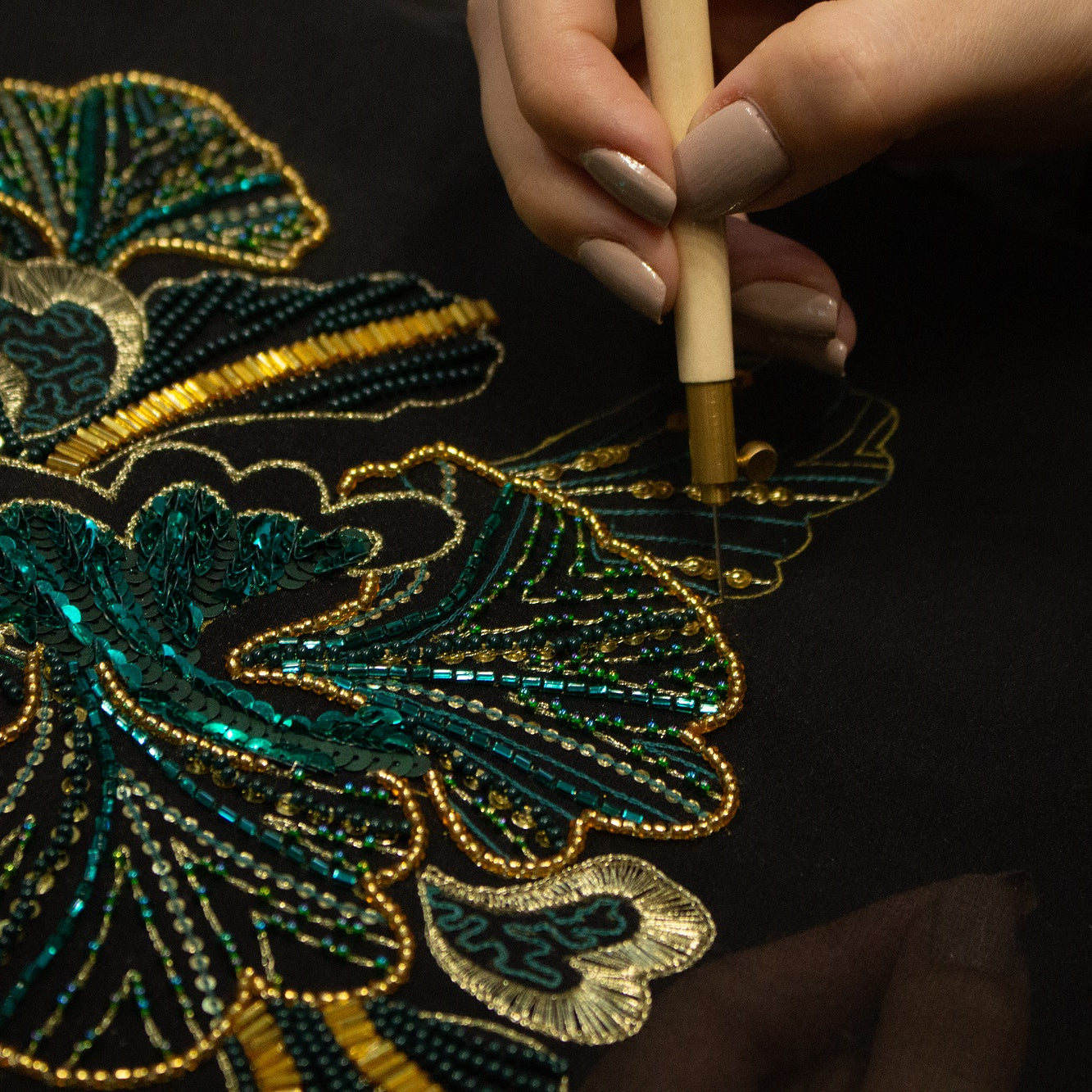 Hand and Lock School Hand Embroidery Course - Couture Tambour Beading for Fashion