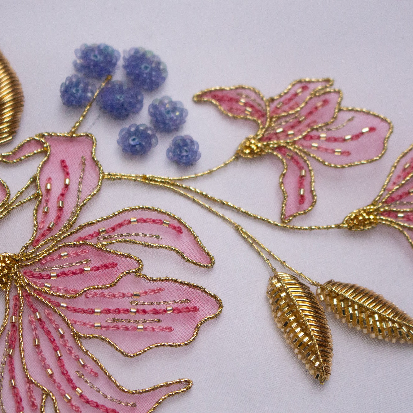 Hand and Lock School Hand Embroidery Course - Floral Painting and Embellishment
