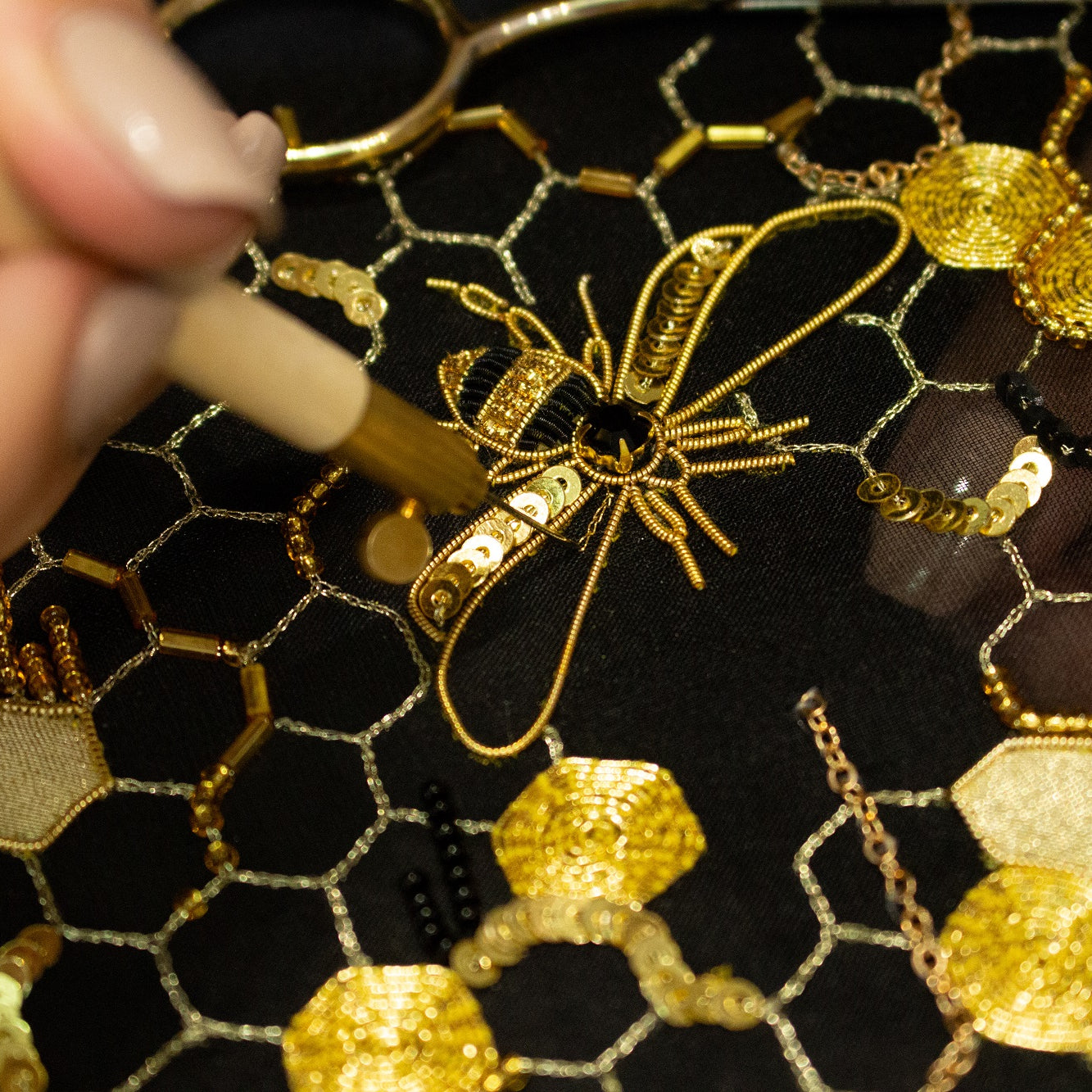 Hand and Lock School Hand Embroidery Course - Goldwork and Tambour Beehive