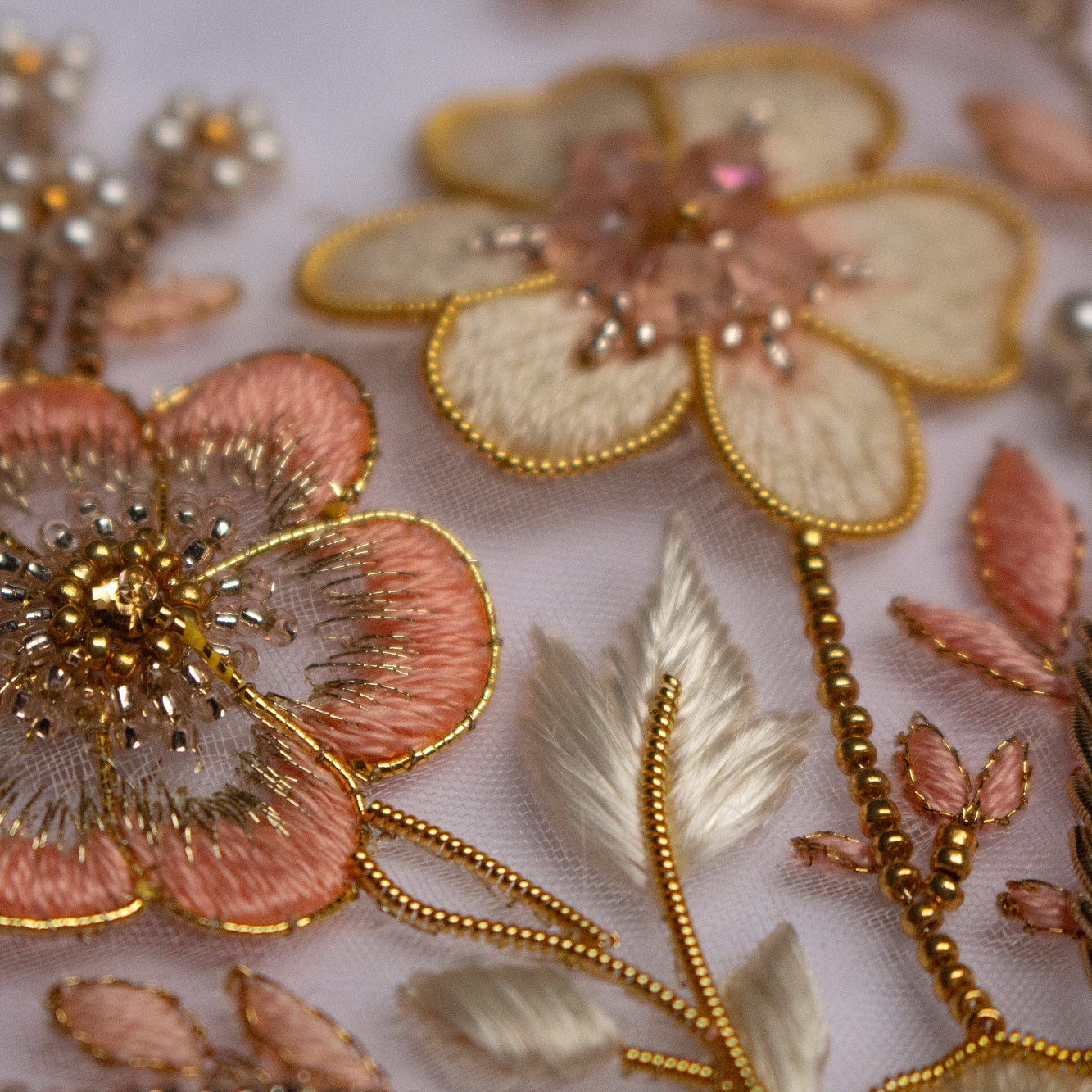 Hand and Lock School Hand Embroidery Course - Haute Couture Floral Embellishment