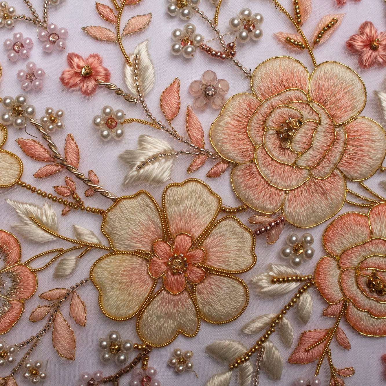 Hand and Lock School Hand Embroidery Course - Haute Couture Floral Embellishment 2