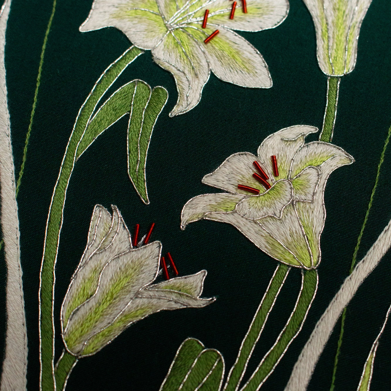 Hand and Lock School Hand Embroidery Course - Silk Shading Lilies