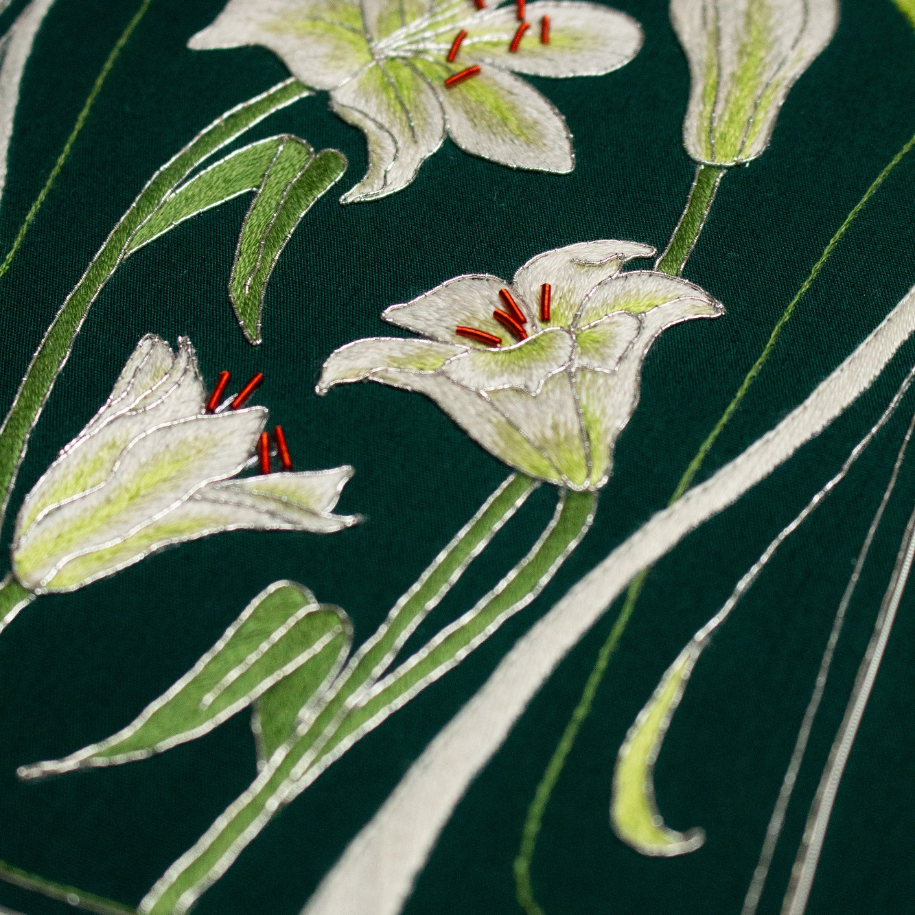Hand and Lock School Hand Embroidery Course - Silk Shading Lilies