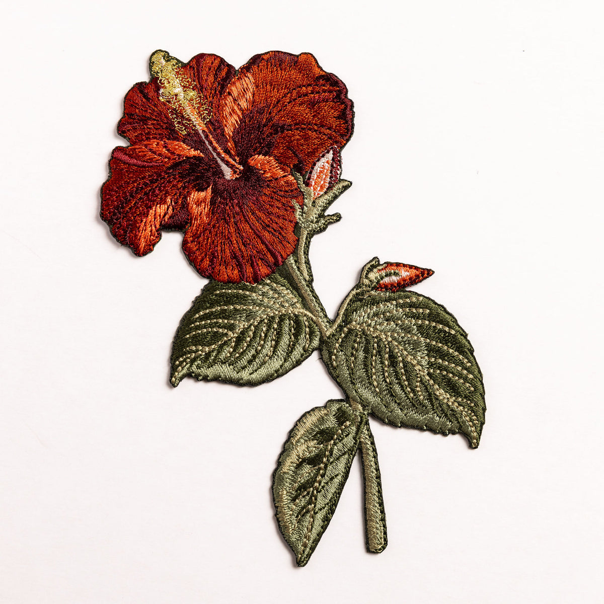 Hibiscus Flower Embroidered Patch