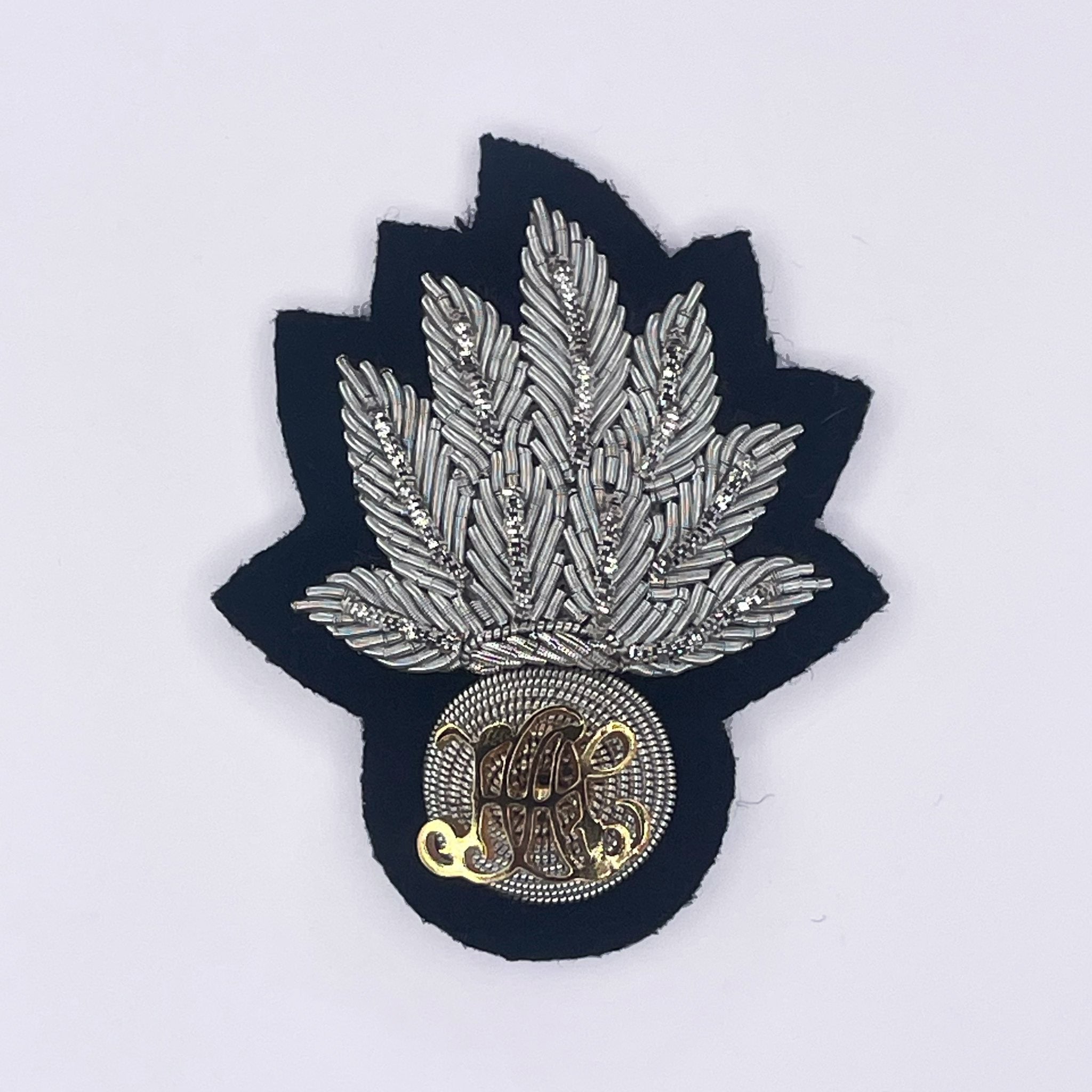 Honourable Artillery Company Officers Dress Hand Embroidered Goldwork Cap Badge