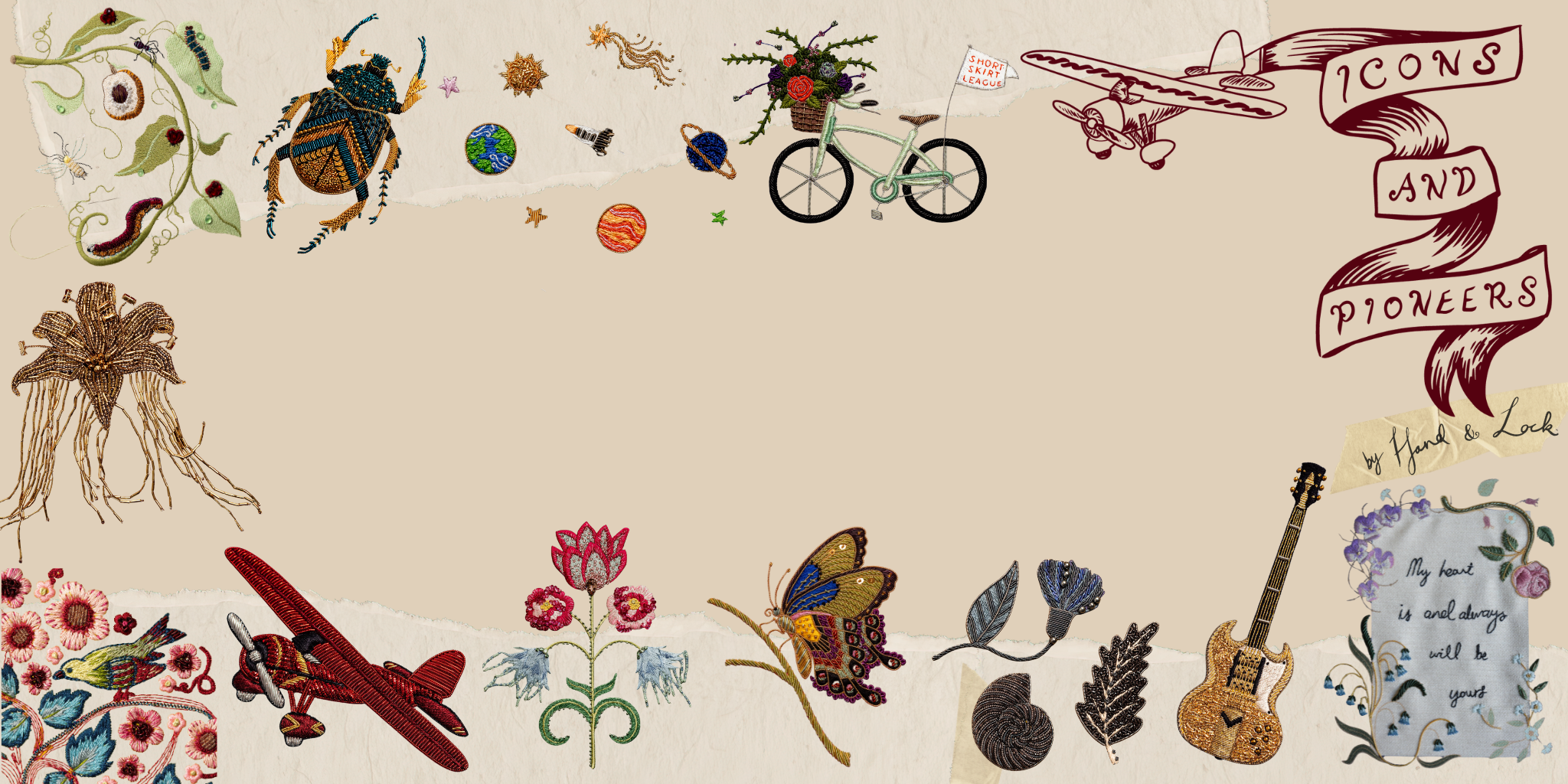 Icons and Pioneers Banner Embroidery Kits Launch