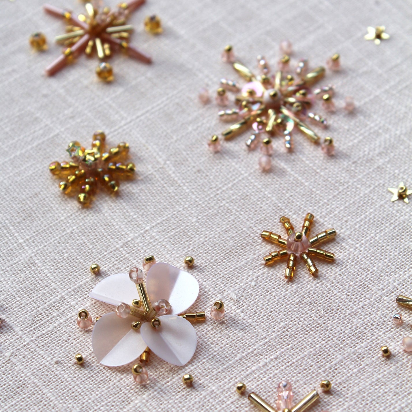 Imogen Melissa Guest Tutor hand embroidery course 'Beaded and Embellished Motifs'