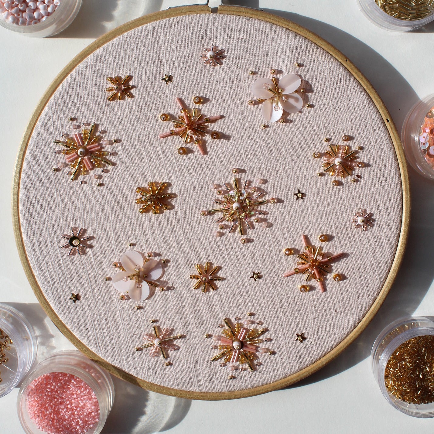 Imogen Melissa Guest Tutor hand embroidery course 'Beaded and Embellished Motifs'