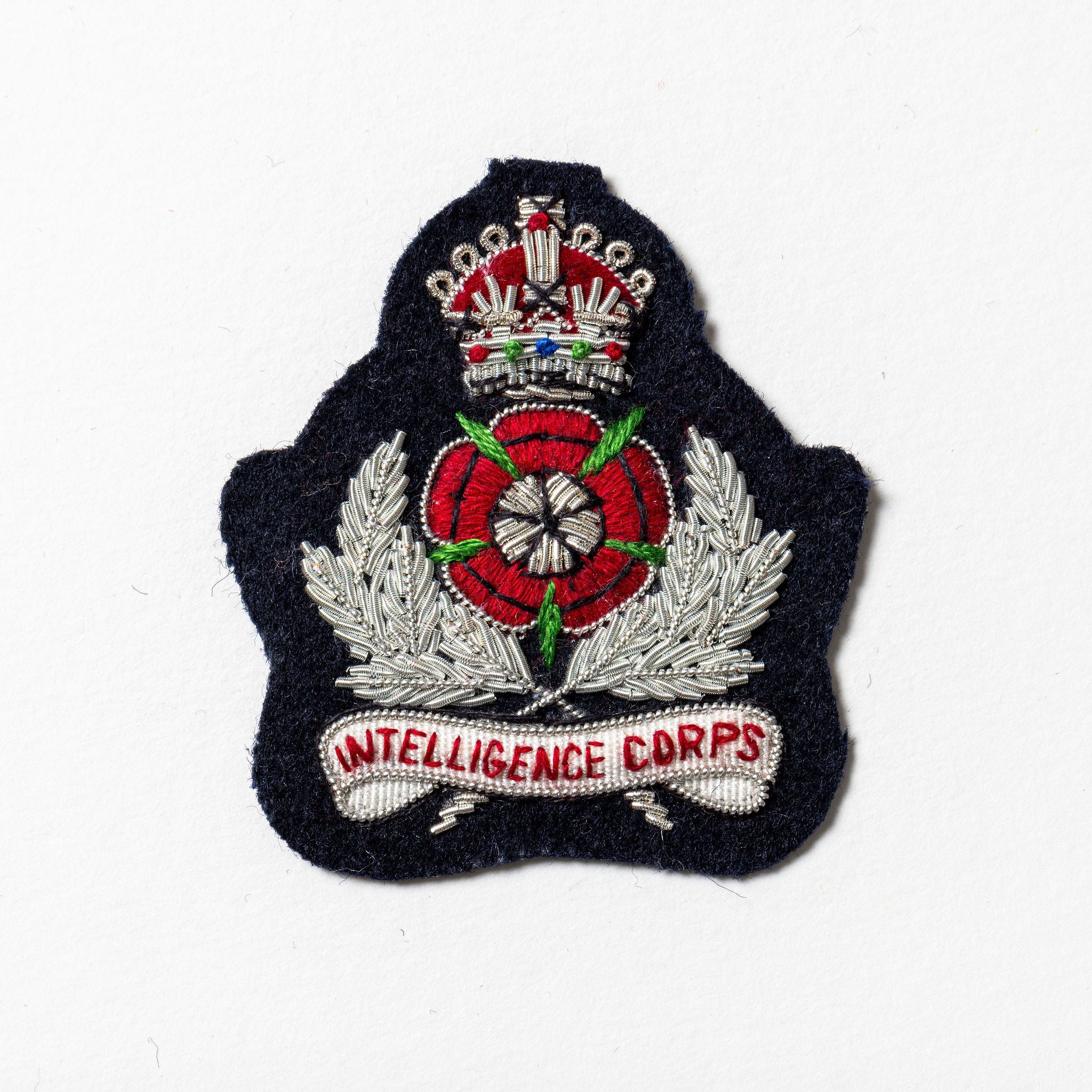 Intelligence Corps Beret Badge - Navy/ Kings Crown