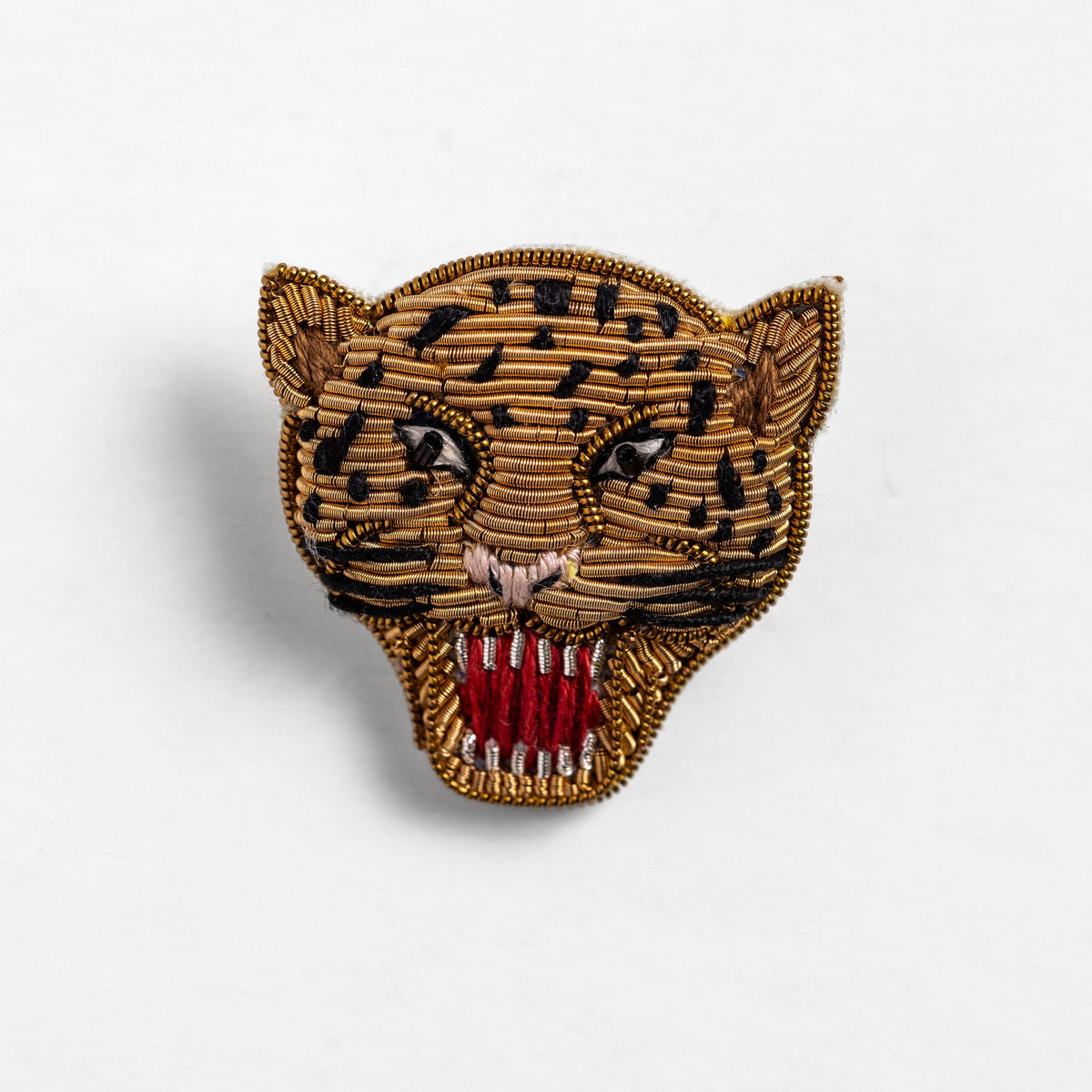 Jaguar Hand Embroidered Brooch