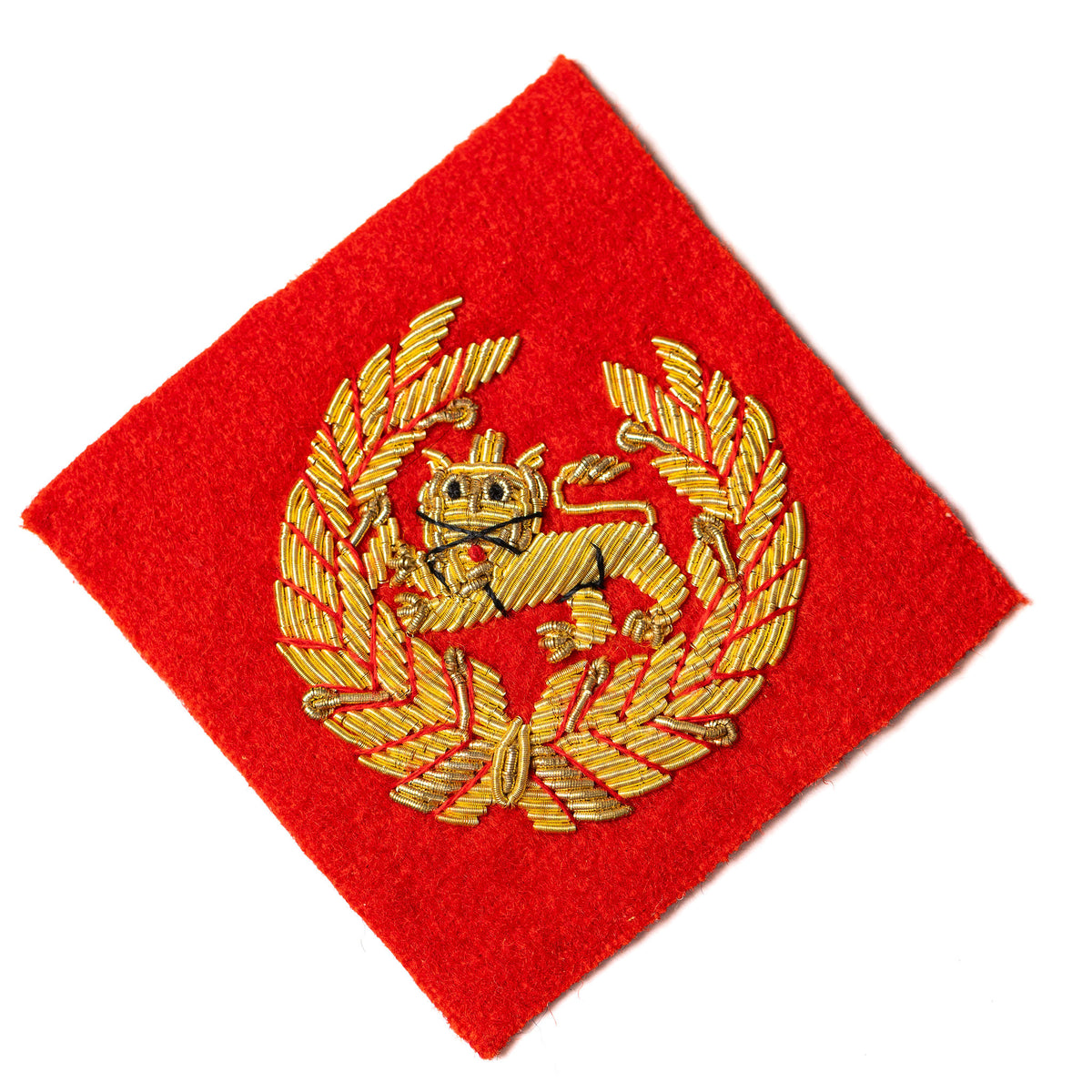 Kings Own Border Regiment Beret Bade on Scarlet Diamond Shape