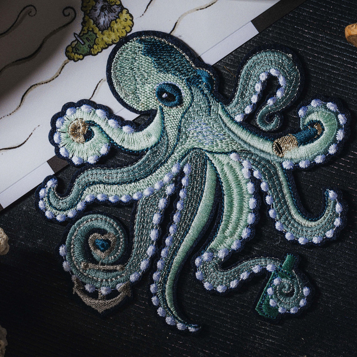 Octopus Embroidered Patch