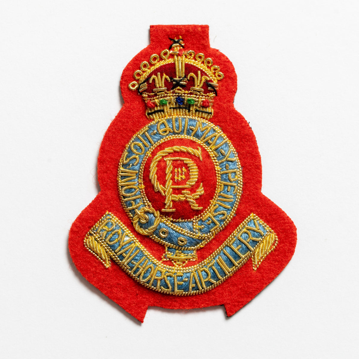 Royal Horse Artillery Side Cap Badge All Scarlet Backing and Centre