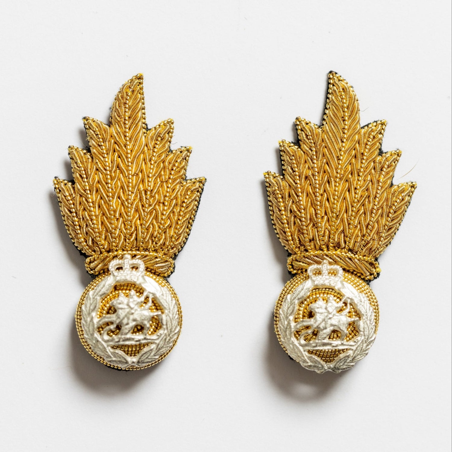 ROYAL REGIMENT OF FUSILIERS MESS COLLAR BADGES (4334352007240)