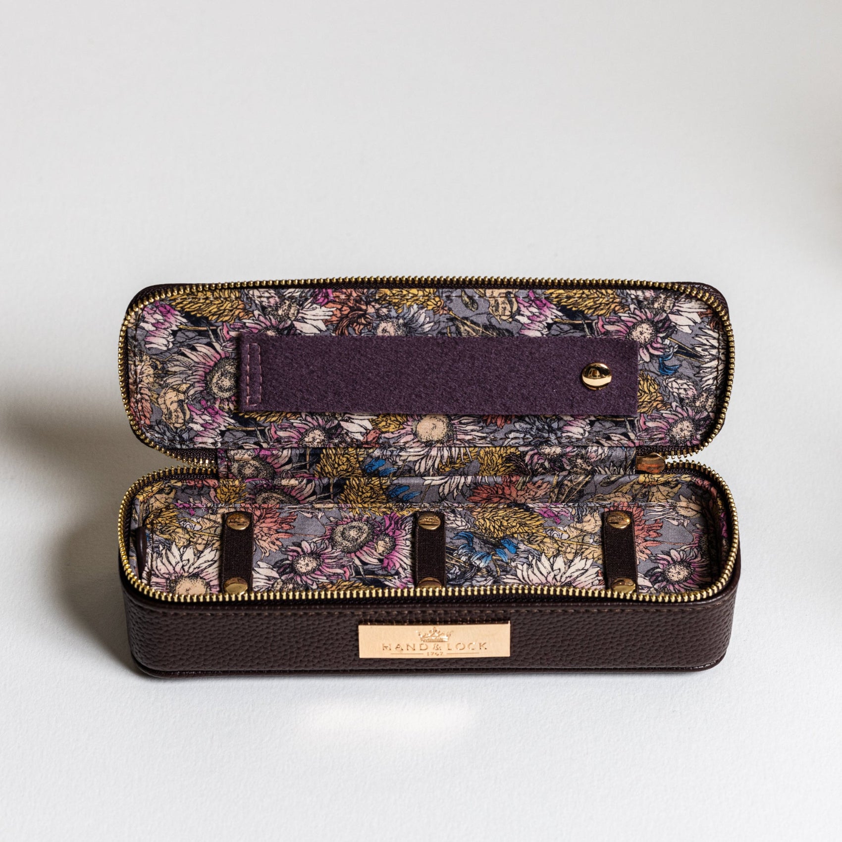 1767 Autumn Floral Chocolate Embroidery Tool Case