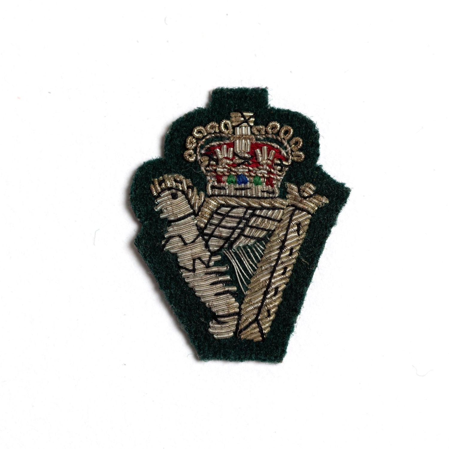 Royal Irish Regiment Beret Badge on Ranger Green