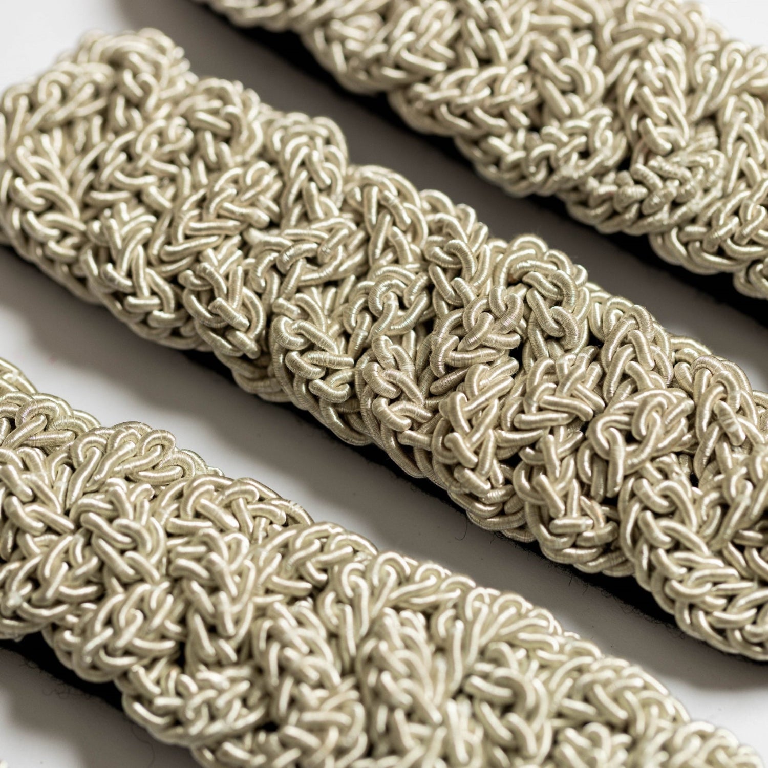 Silver Chain Gimp Shoulder Cords