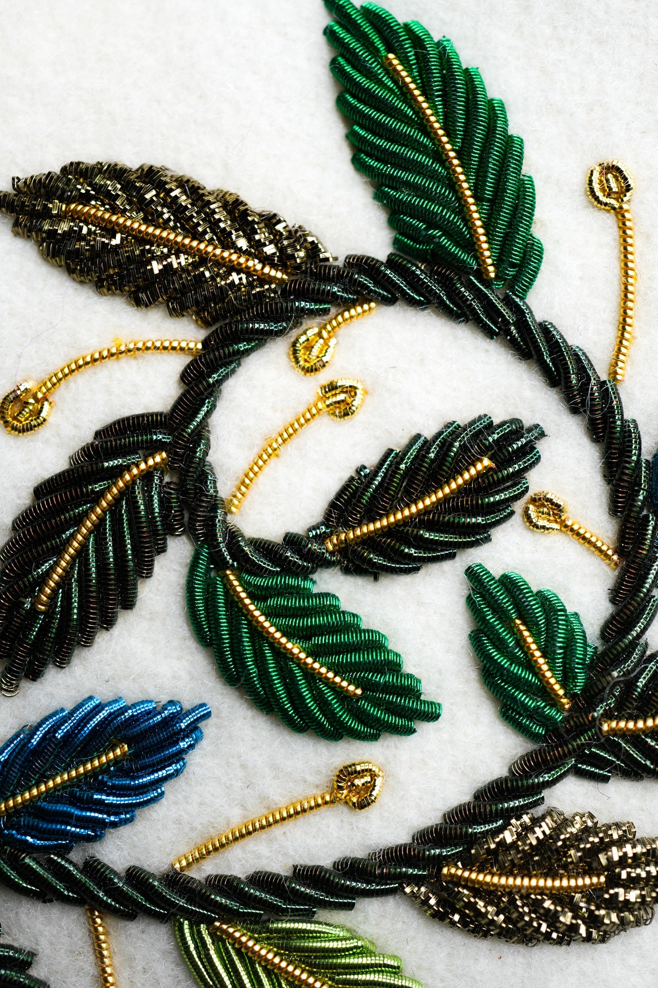 Spring Leaves Goldwork Taster Embroidery Course