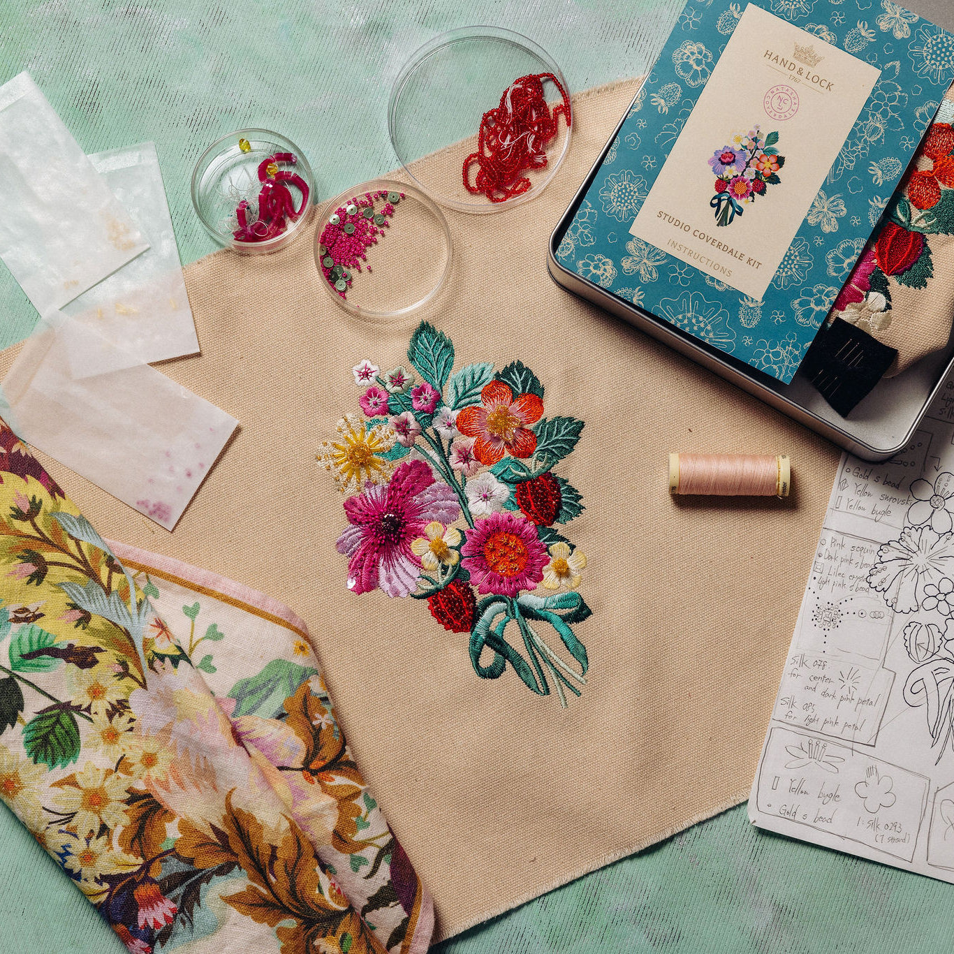 Studio Coverdale Collaboration - The Garden Party Floral Embroidery Kit